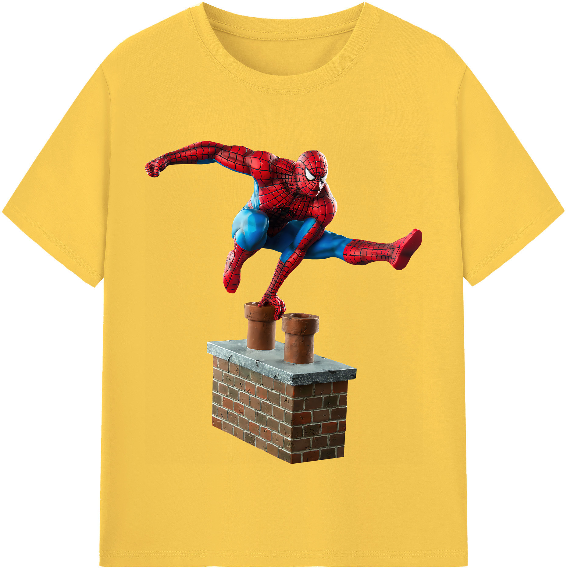 （画像用） Spider Man スパイダーマン 綿100％半袖Tシャツ（フロントプリント）