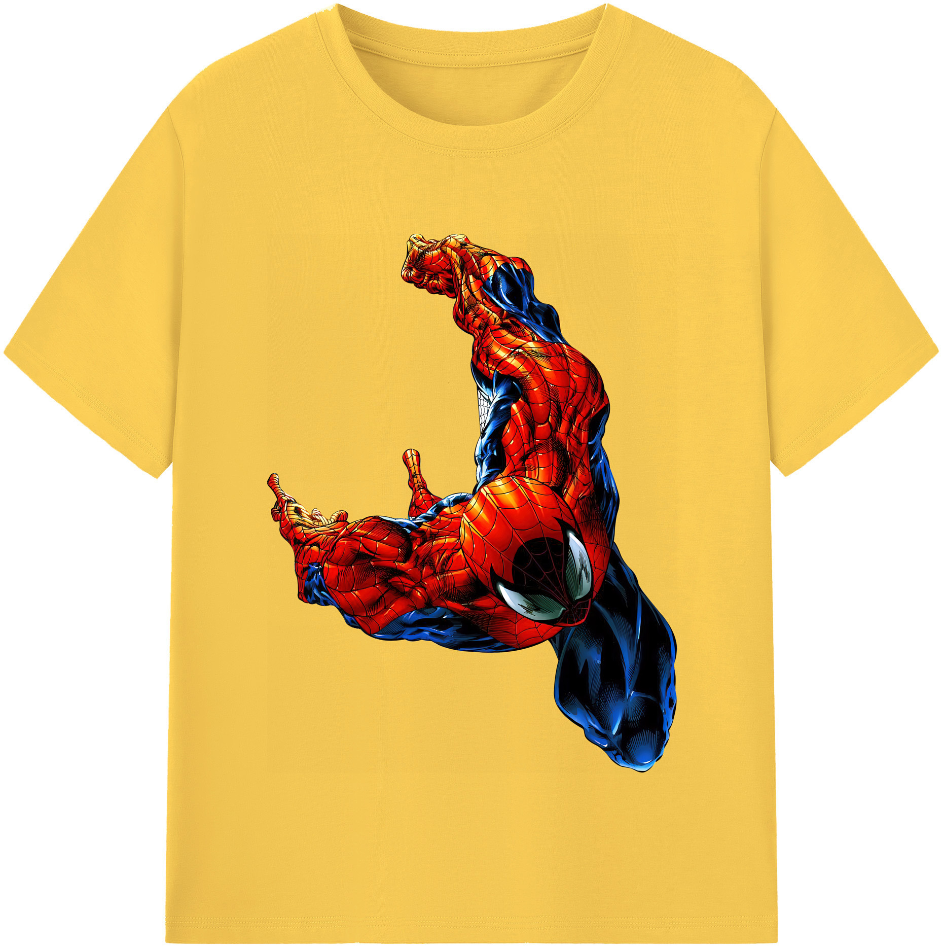 （画像用） Spider Man スパイダーマン 綿100％半袖Tシャツ（フロントプリント）