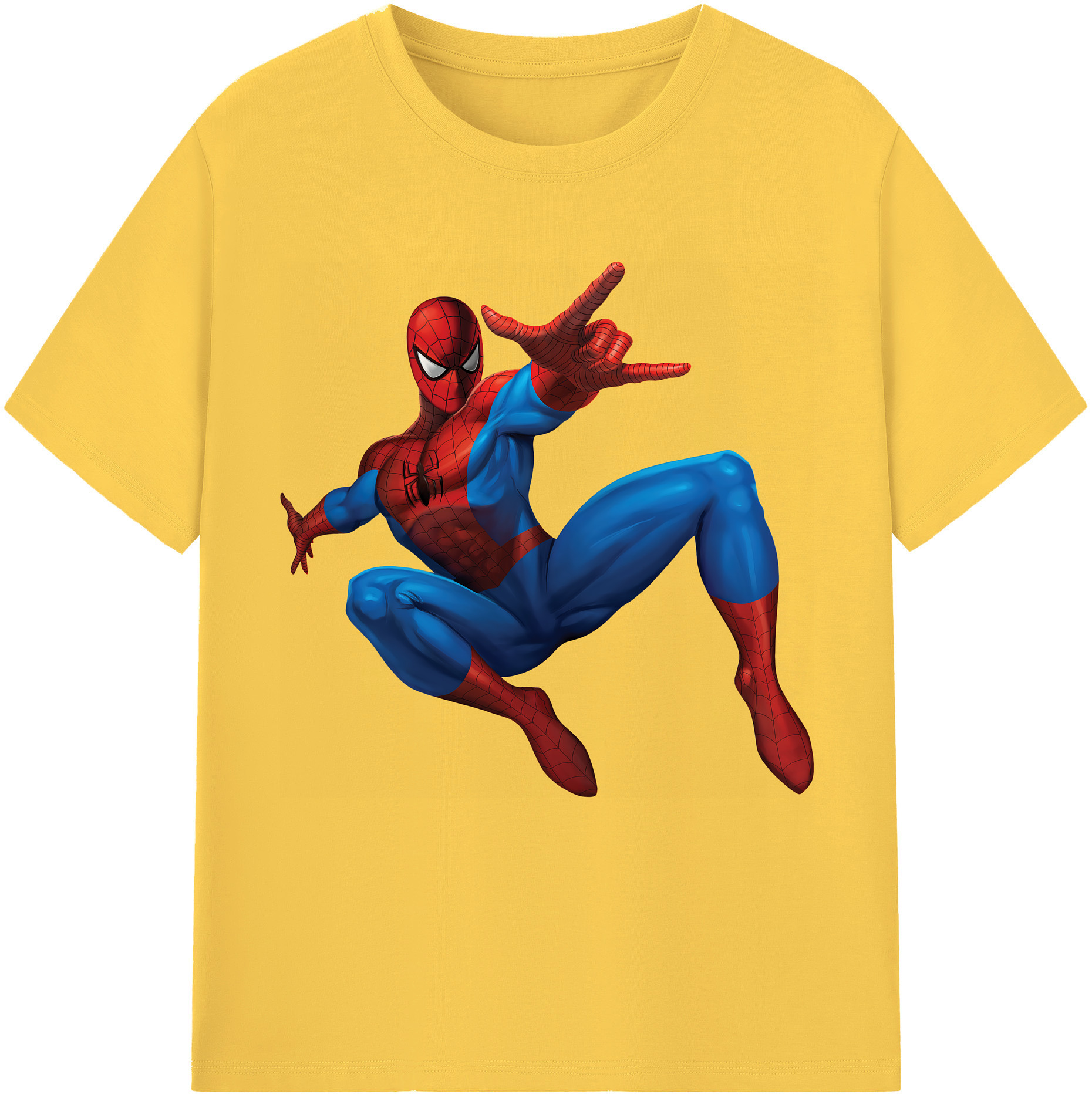 （画像用） Spider Man スパイダーマン 綿100％半袖Tシャツ（フロントプリント）