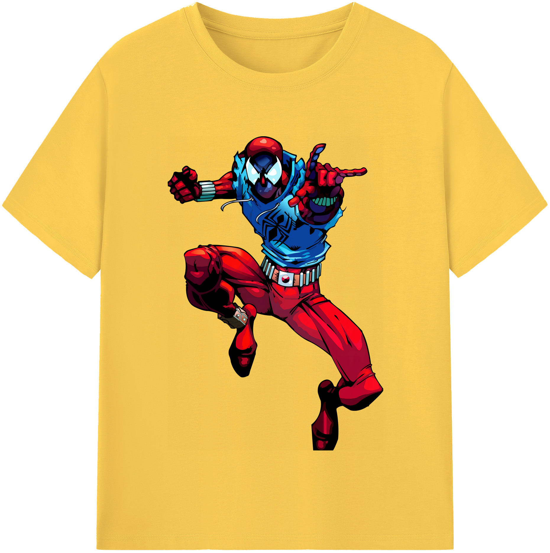 （画像用） Spider Man スパイダーマン 綿100％半袖Tシャツ（フロントプリント）