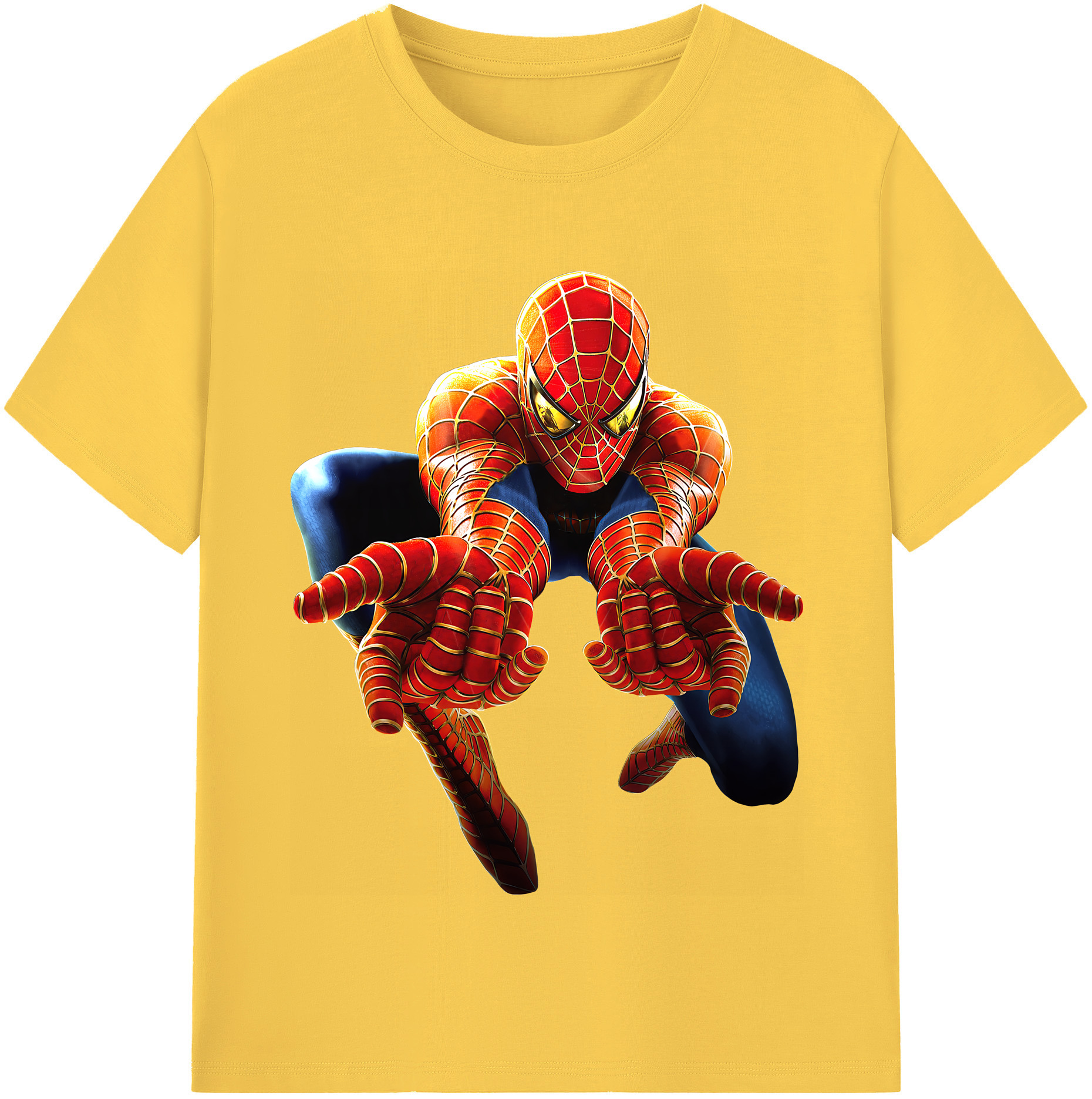 （画像用） Spider Man スパイダーマン 綿100％半袖Tシャツ（フロントプリント）