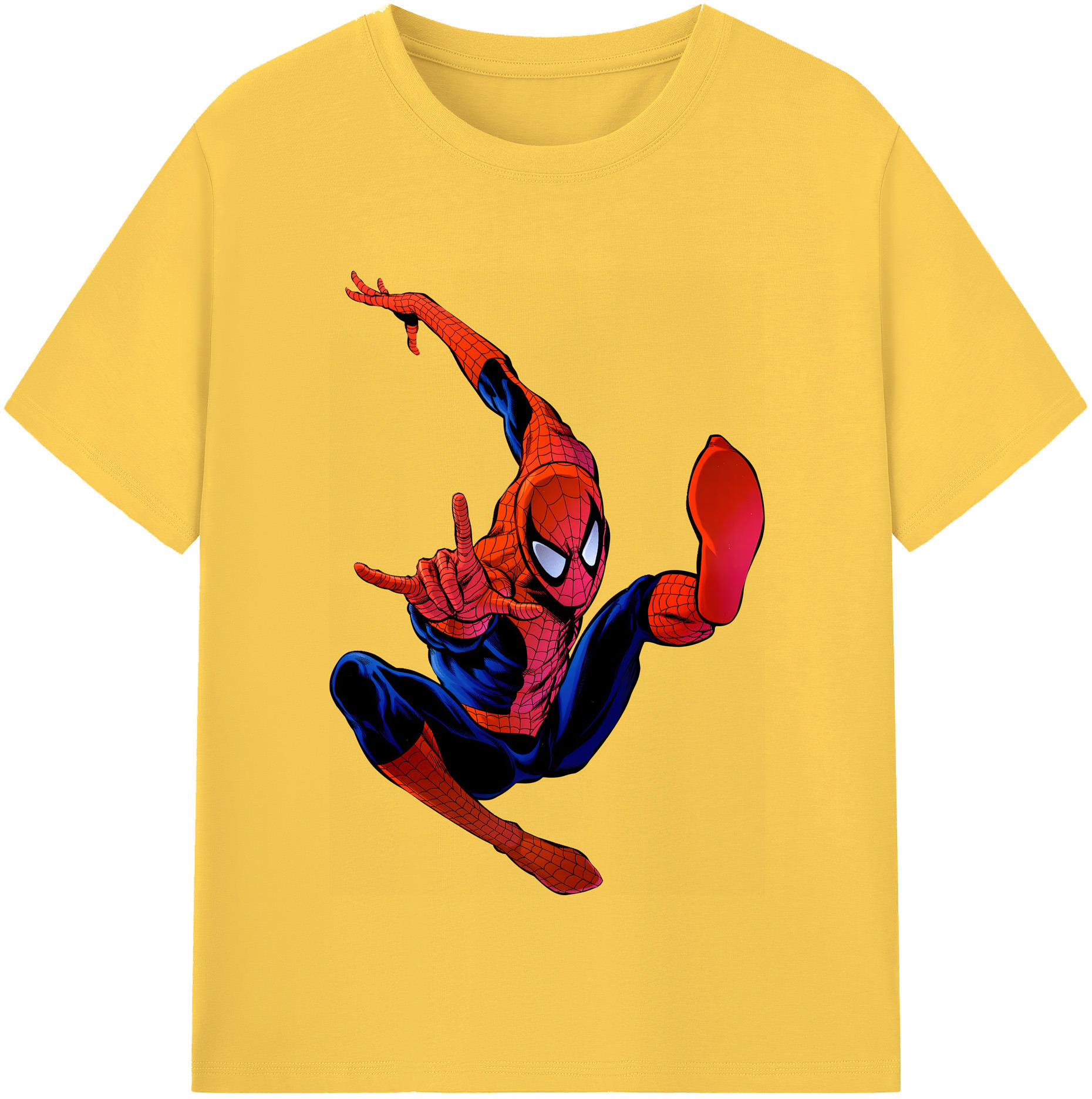 （画像用） Spider Man スパイダーマン 綿100％半袖Tシャツ（フロントプリント）