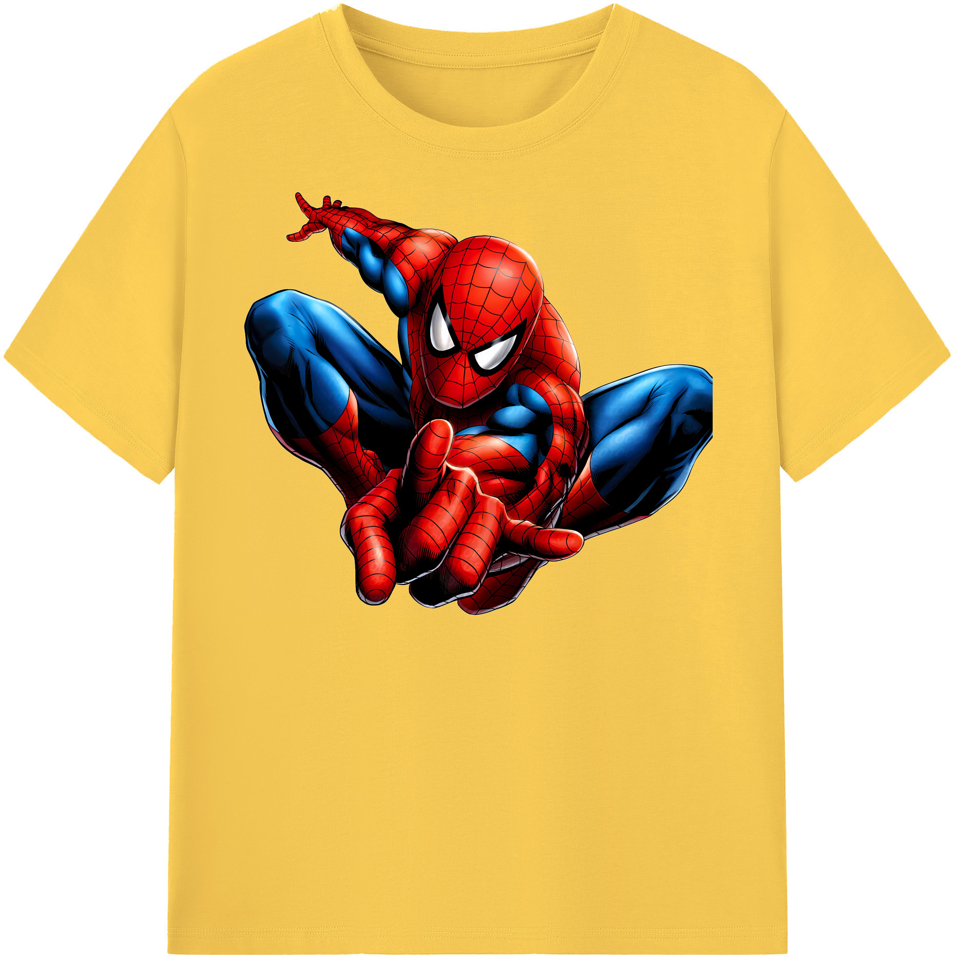 （画像用） Spider Man スパイダーマン 綿100％半袖Tシャツ（フロントプリント）