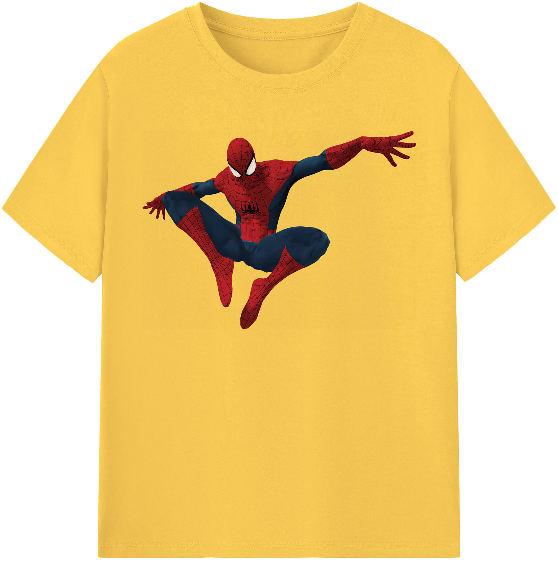 （画像用） Spider Man スパイダーマン 綿100％半袖Tシャツ（フロントプリント）
