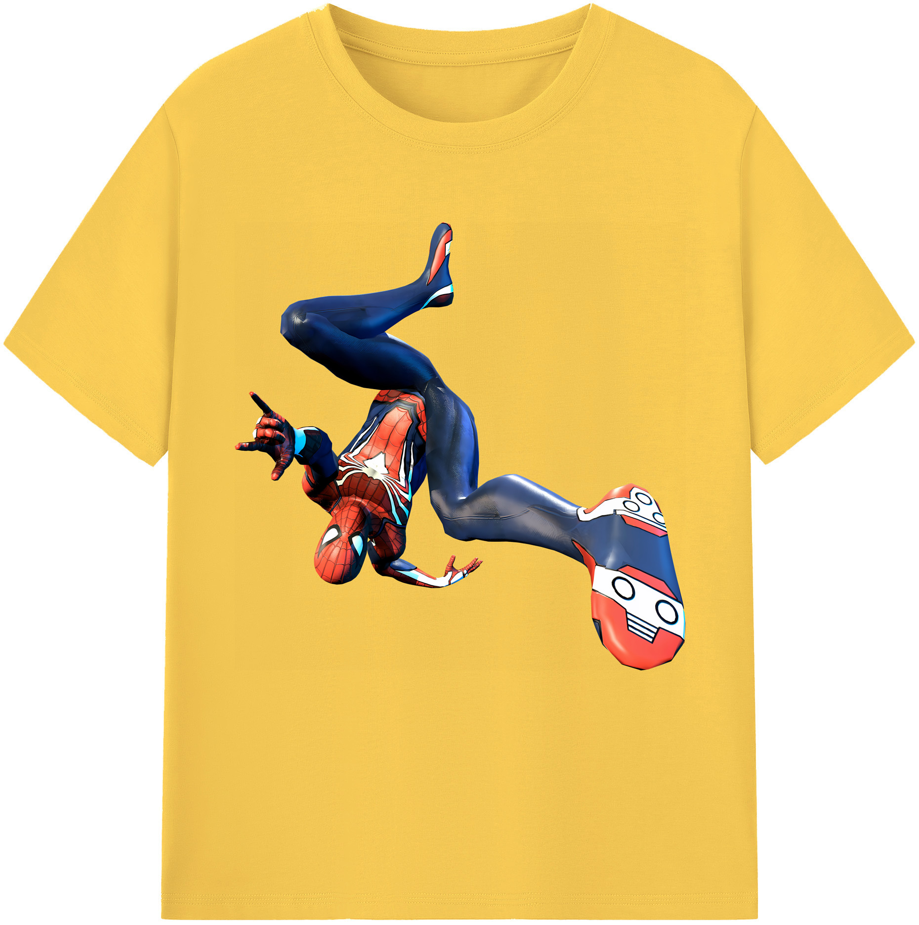 （画像用） Spider Man スパイダーマン 綿100％半袖Tシャツ（フロントプリント）