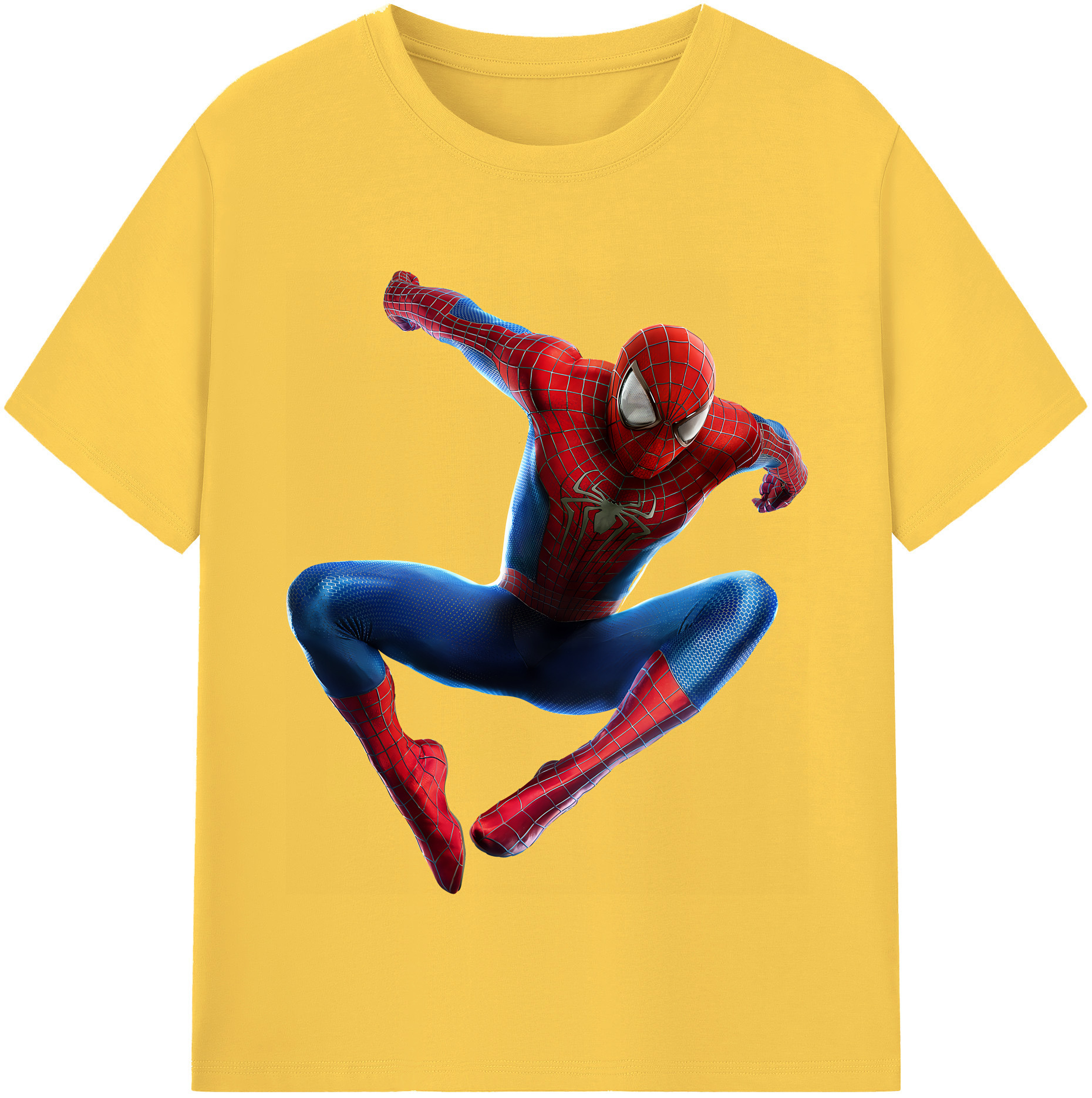 （画像用） Spider Man スパイダーマン 綿100％半袖Tシャツ（フロントプリント）