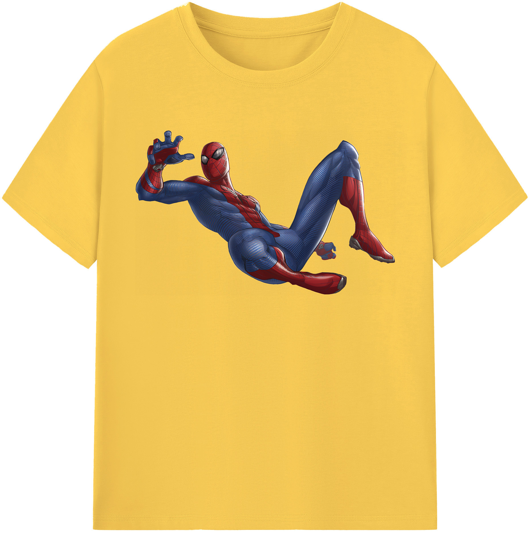 （画像用） Spider Man スパイダーマン 綿100％半袖Tシャツ（フロントプリント）