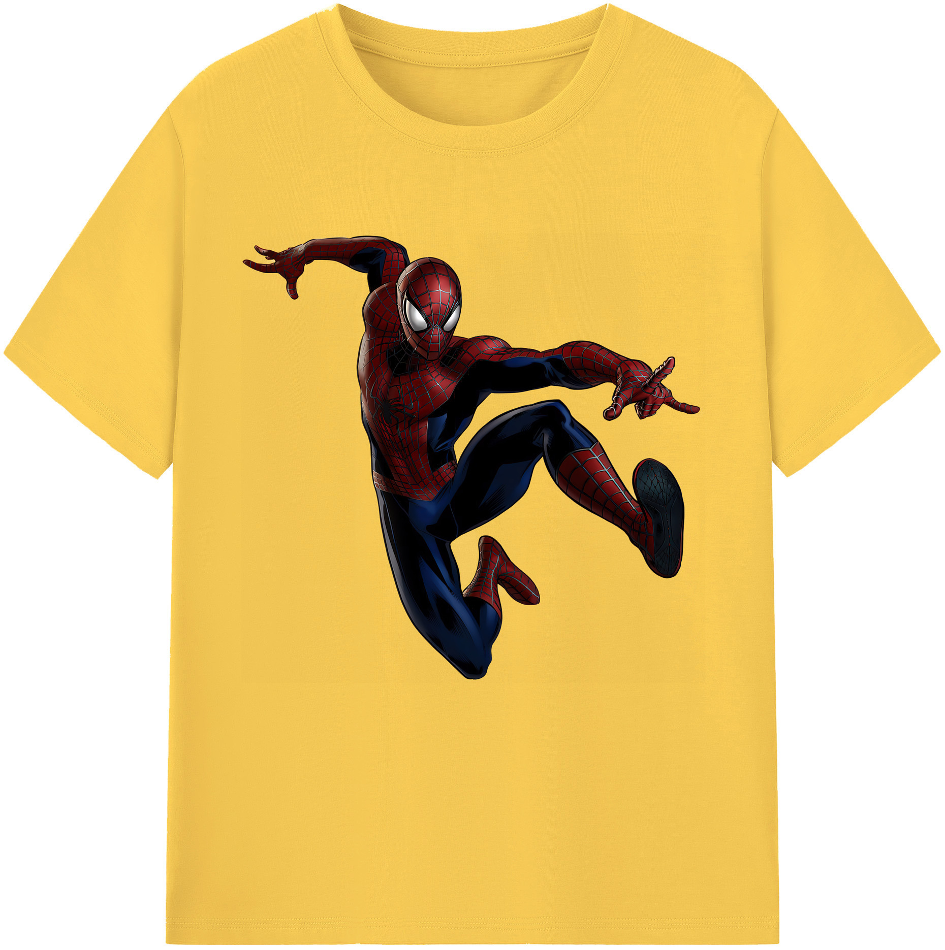（画像用） Spider Man スパイダーマン 綿100％半袖Tシャツ（フロントプリント）