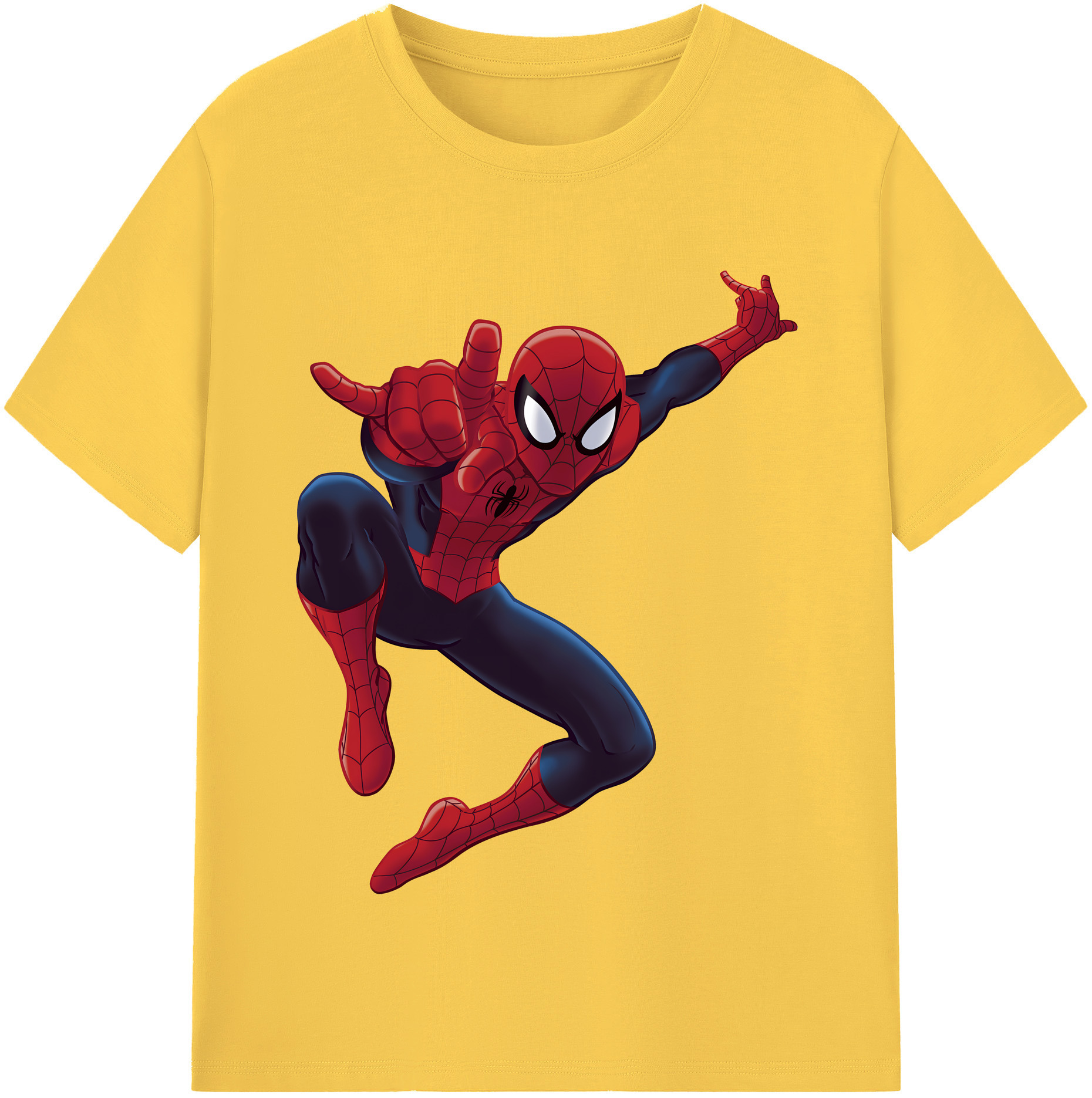 （画像用） Spider Man スパイダーマン 綿100％半袖Tシャツ（フロントプリント）