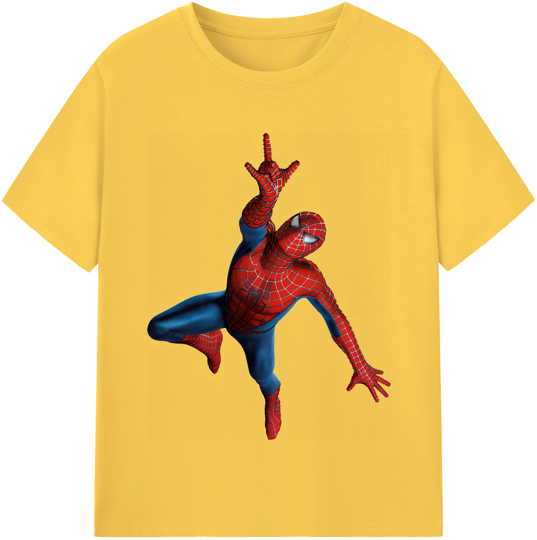 （画像用） Spider Man スパイダーマン 綿100％半袖Tシャツ（フロントプリント）