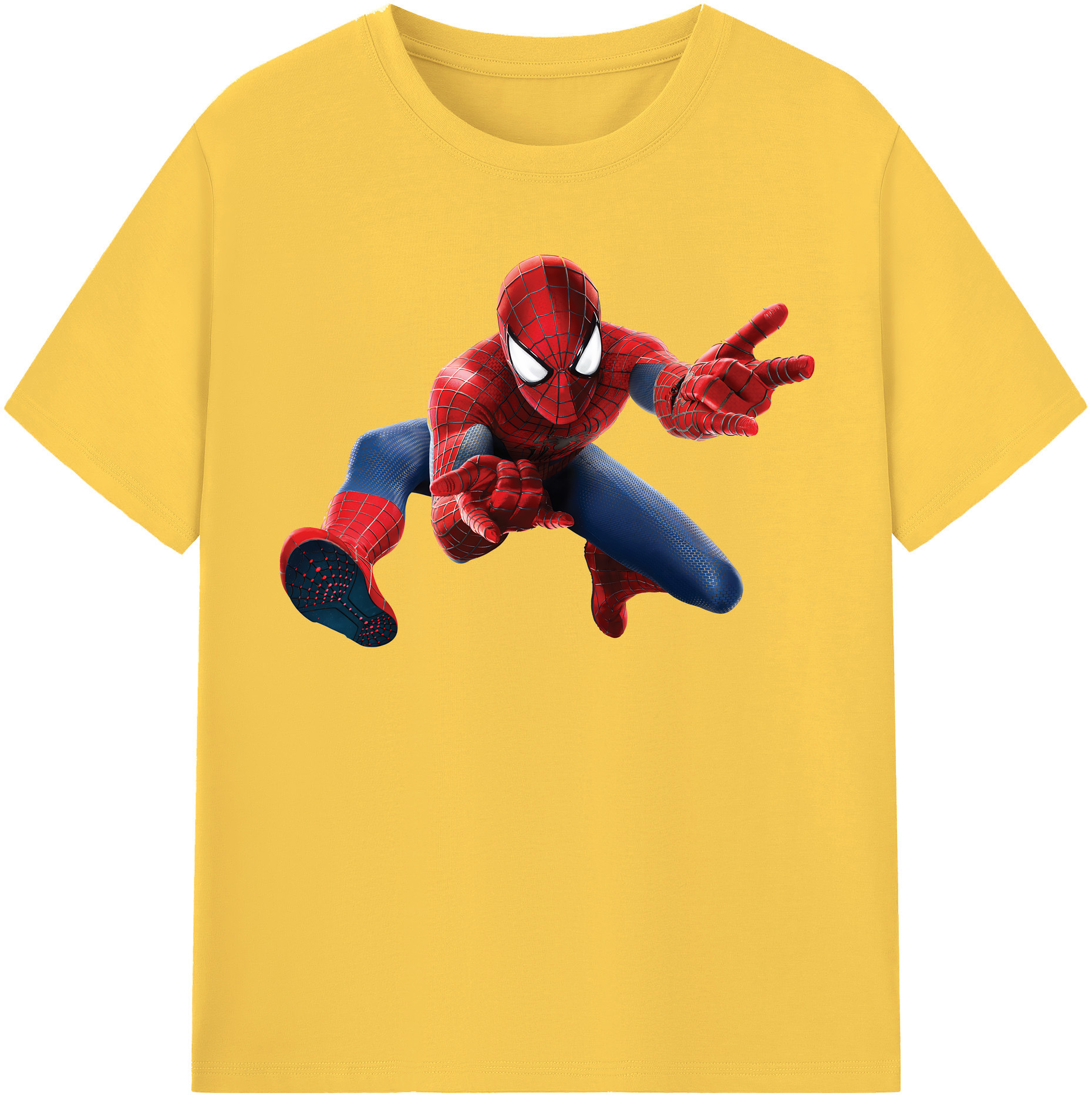 （画像用） Spider Man スパイダーマン 綿100％半袖Tシャツ（フロントプリント）