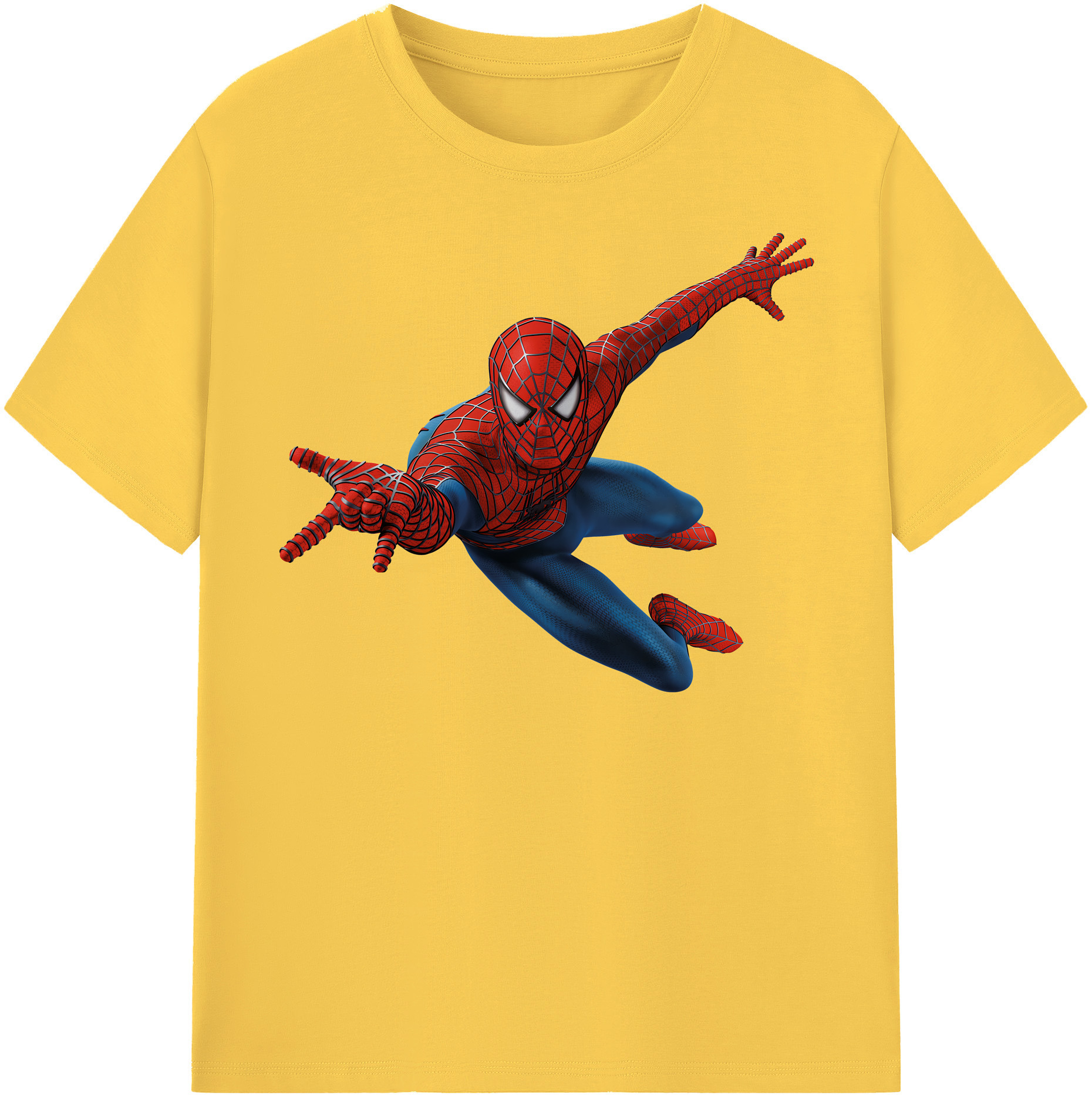 （画像用） Spider Man スパイダーマン 綿100％半袖Tシャツ（フロントプリント）