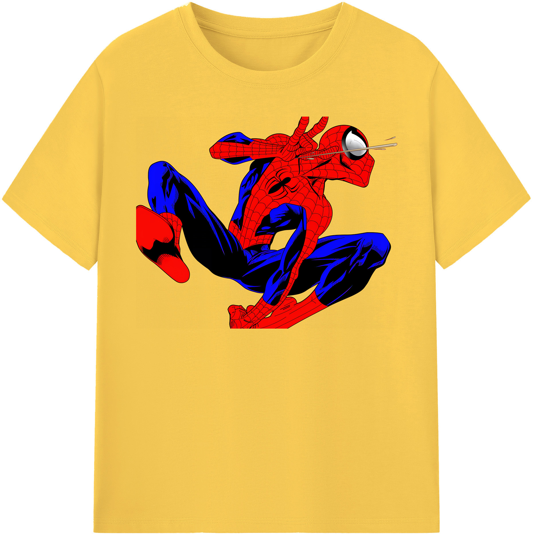 （画像用） Spider Man スパイダーマン 綿100％半袖Tシャツ（フロントプリント）