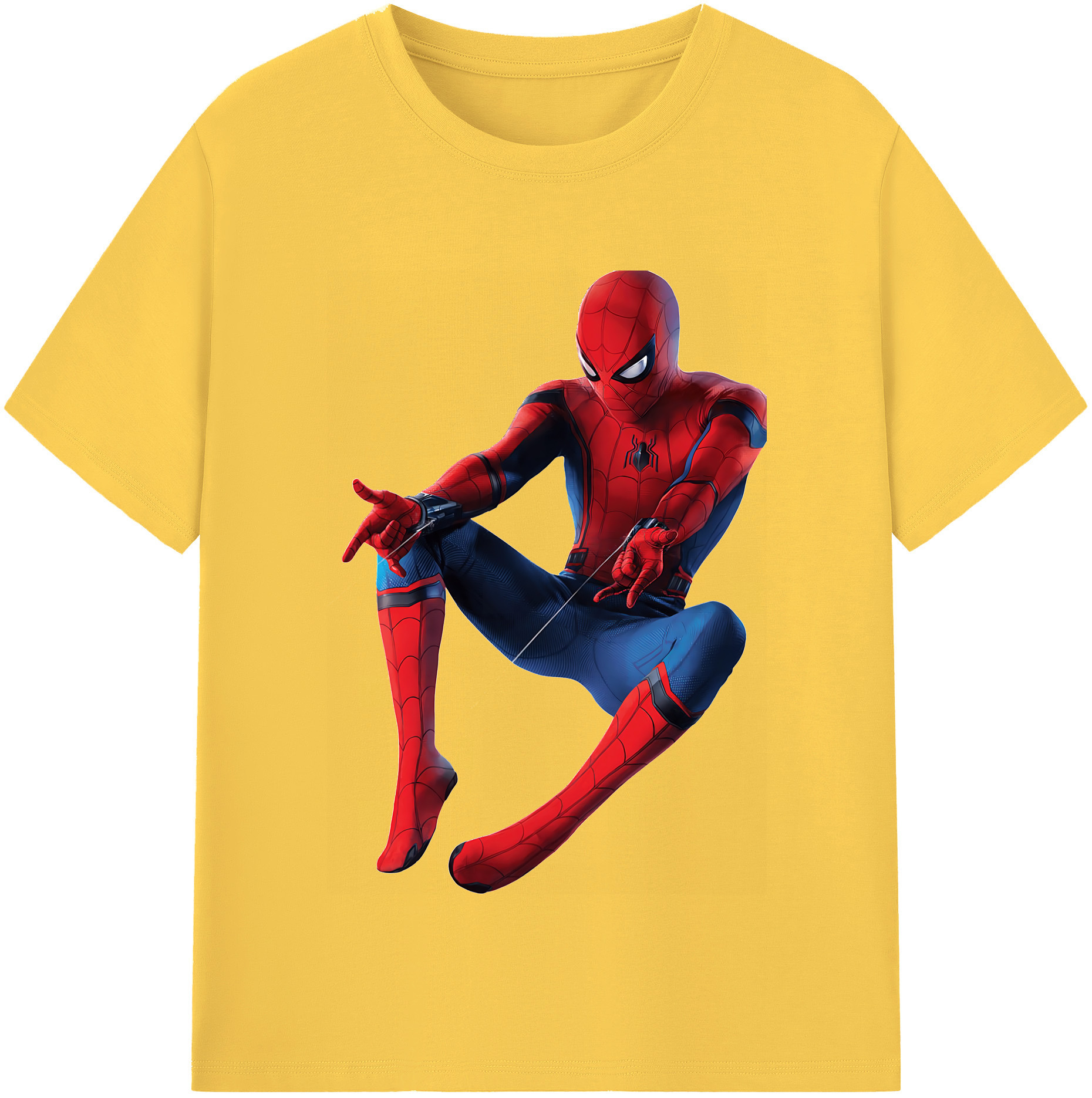 （画像用） Spider Man スパイダーマン 綿100％半袖Tシャツ（フロントプリント）