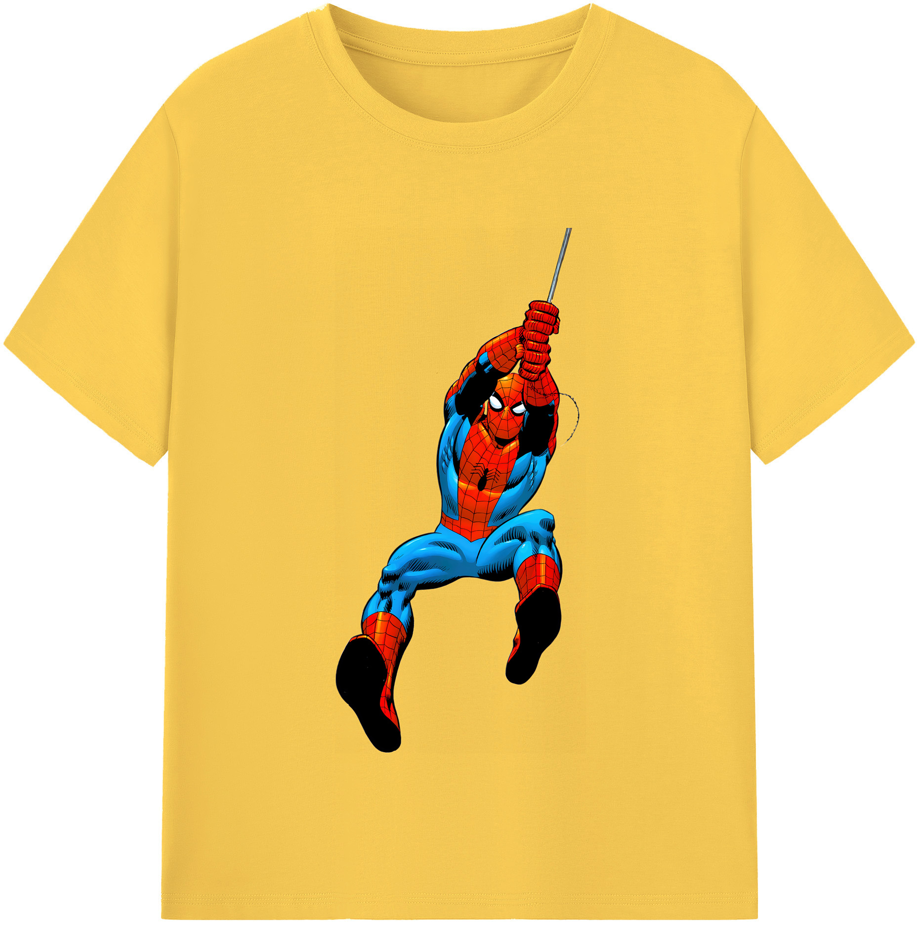 （画像用） Spider Man スパイダーマン 綿100％半袖Tシャツ（フロントプリント）