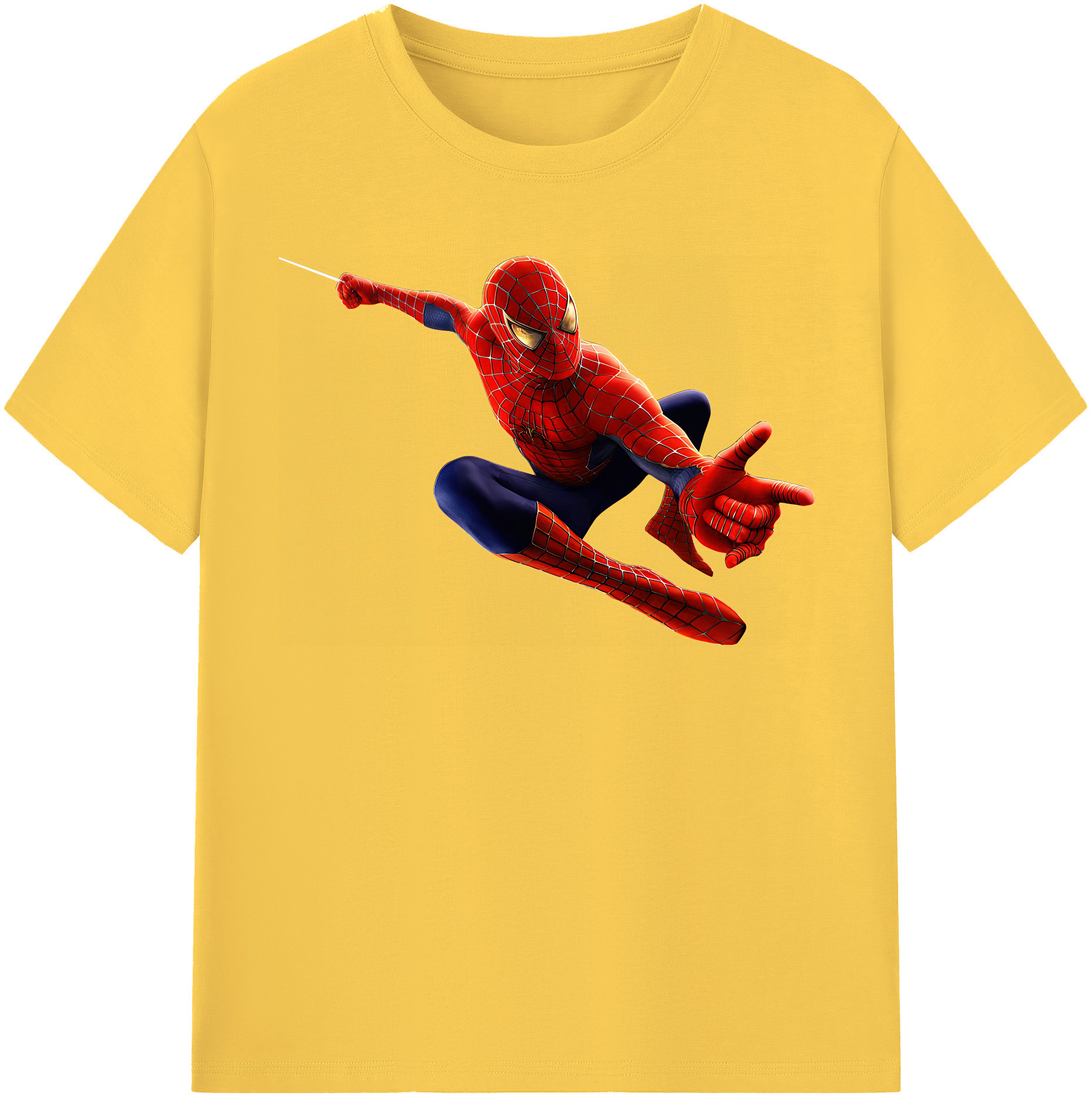 （画像用） Spider Man スパイダーマン 綿100％半袖Tシャツ（フロントプリント）