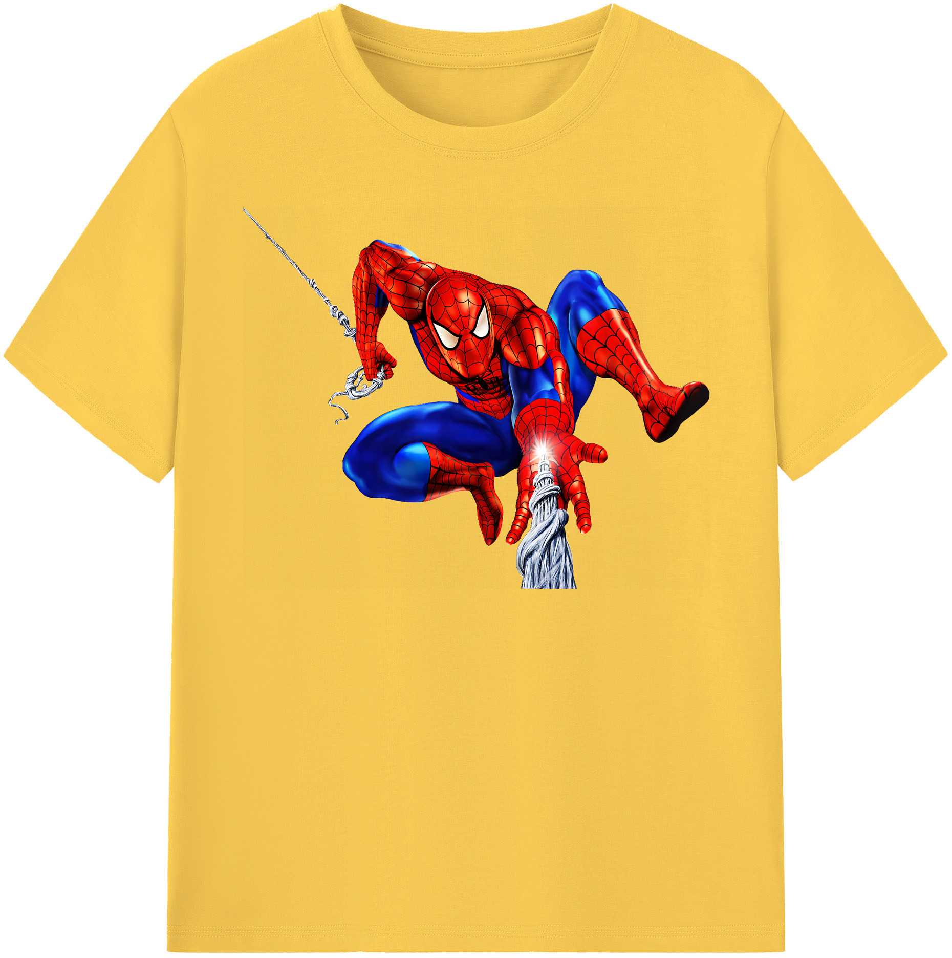 （画像用） Spider Man スパイダーマン 綿100％半袖Tシャツ（フロントプリント）
