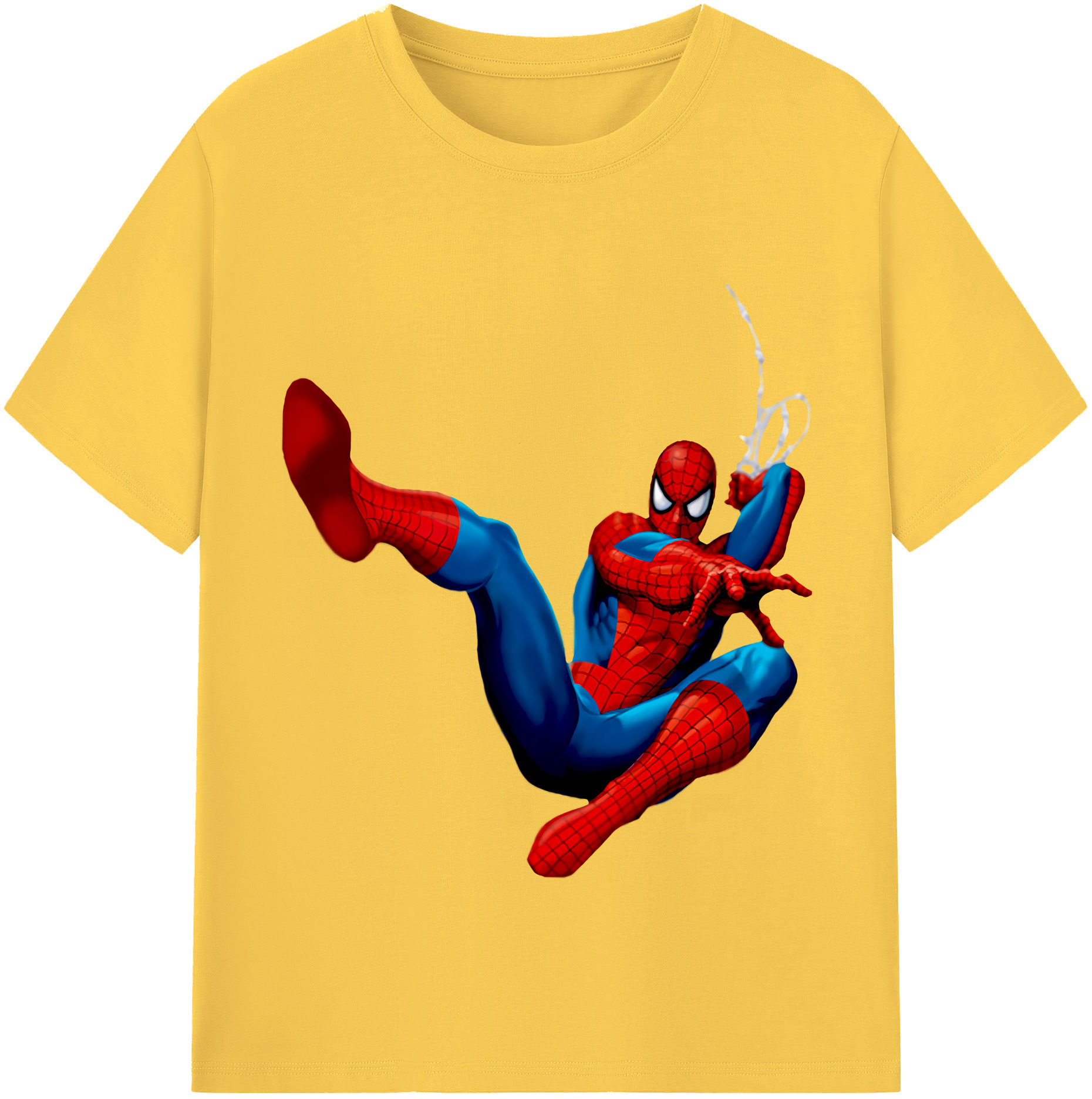 （画像用） Spider Man スパイダーマン 綿100％半袖Tシャツ（フロントプリント）
