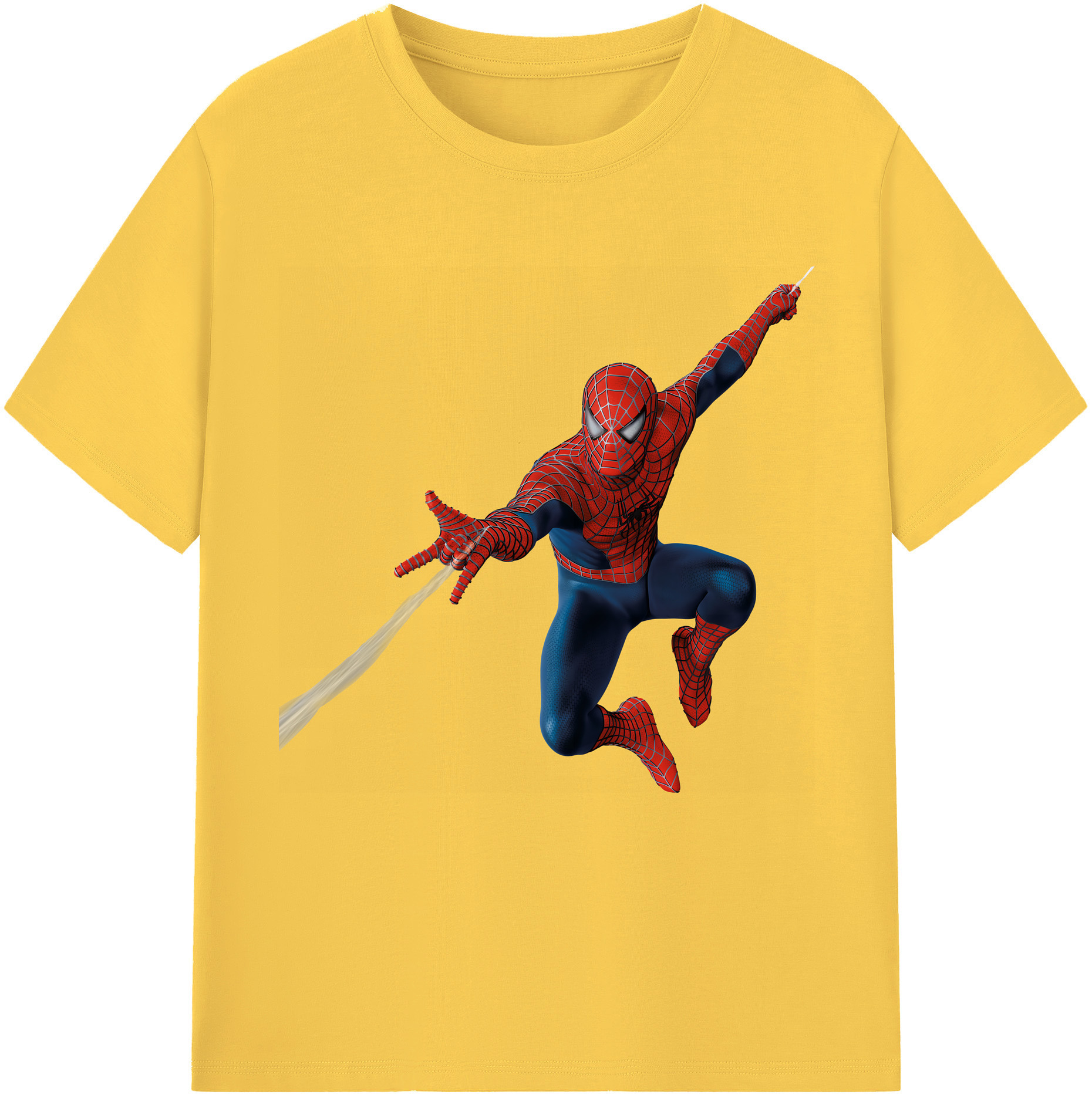 （画像用） Spider Man スパイダーマン 綿100％半袖Tシャツ（フロントプリント）