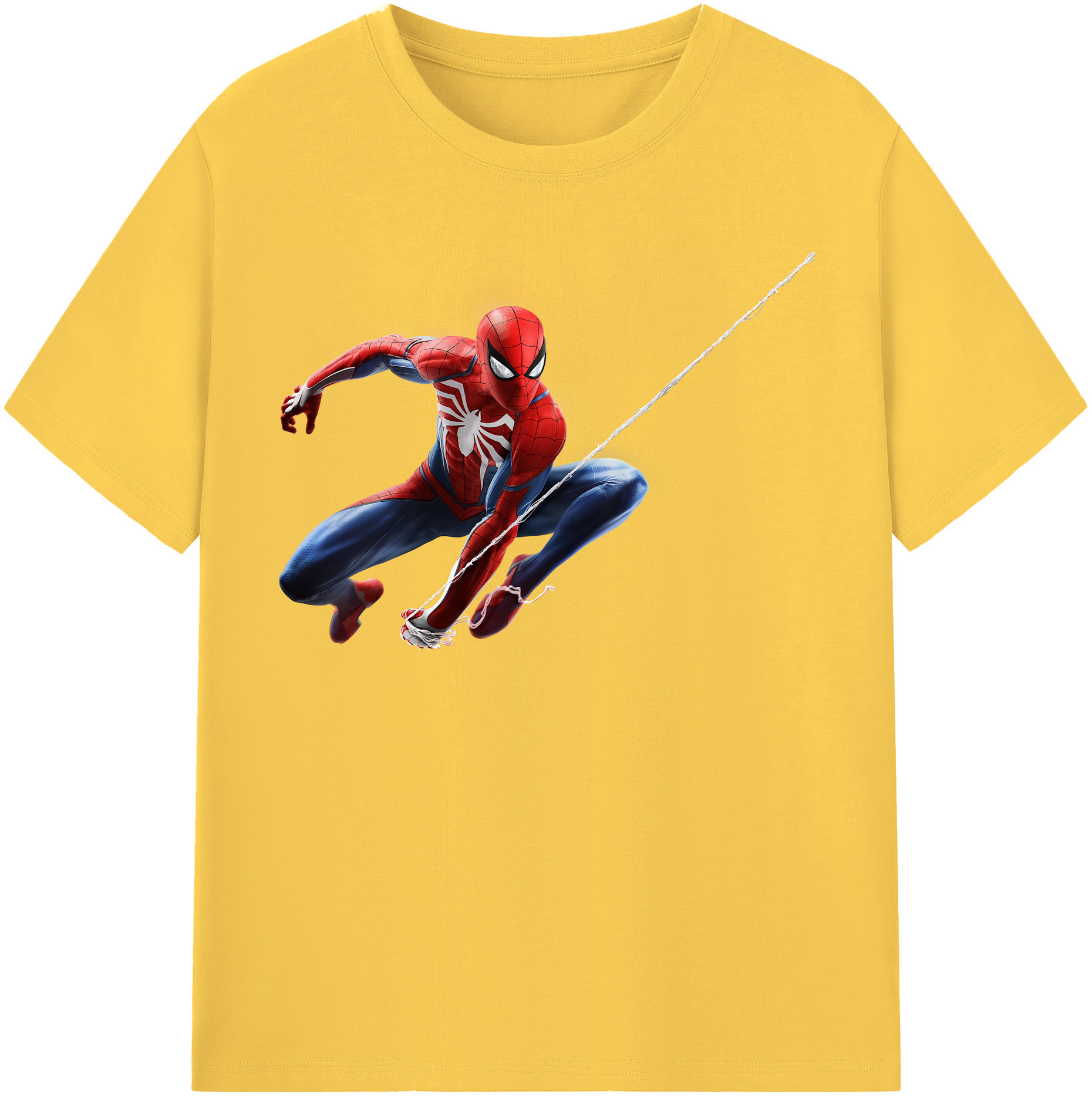 （画像用） Spider Man スパイダーマン 綿100％半袖Tシャツ（フロントプリント）