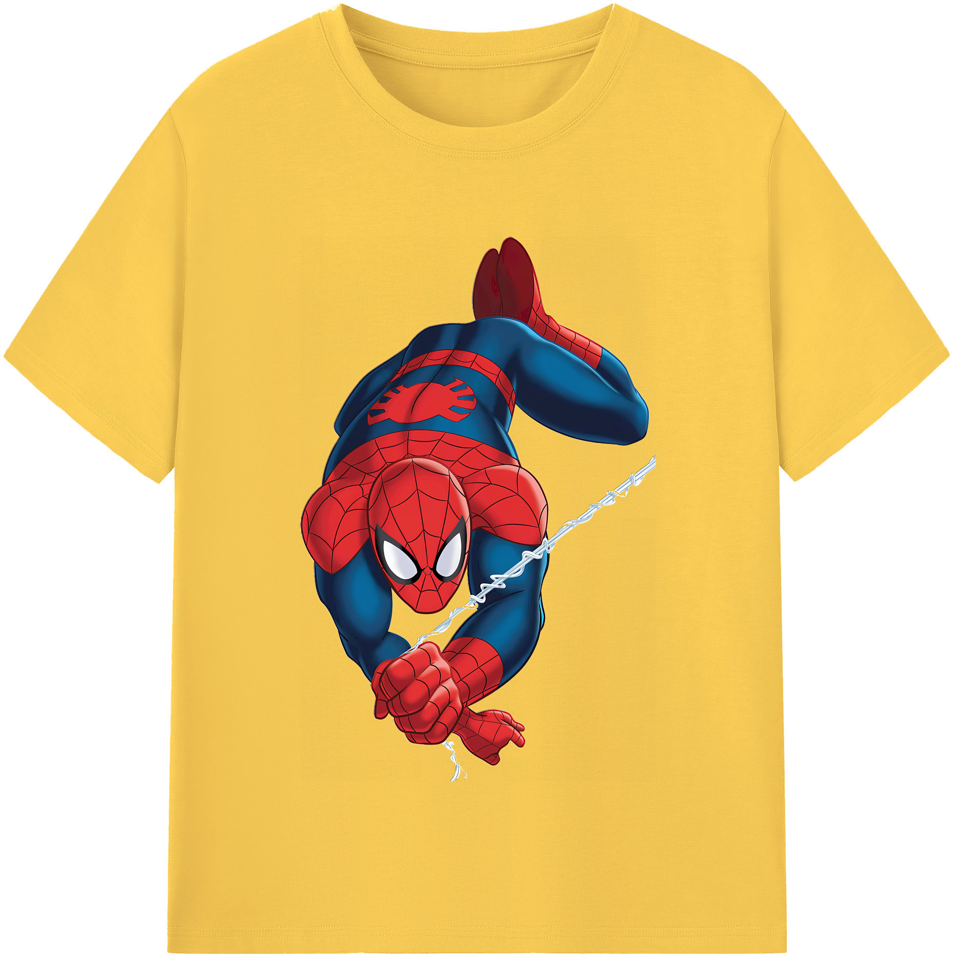 （画像用） Spider Man スパイダーマン 綿100％半袖Tシャツ（フロントプリント）