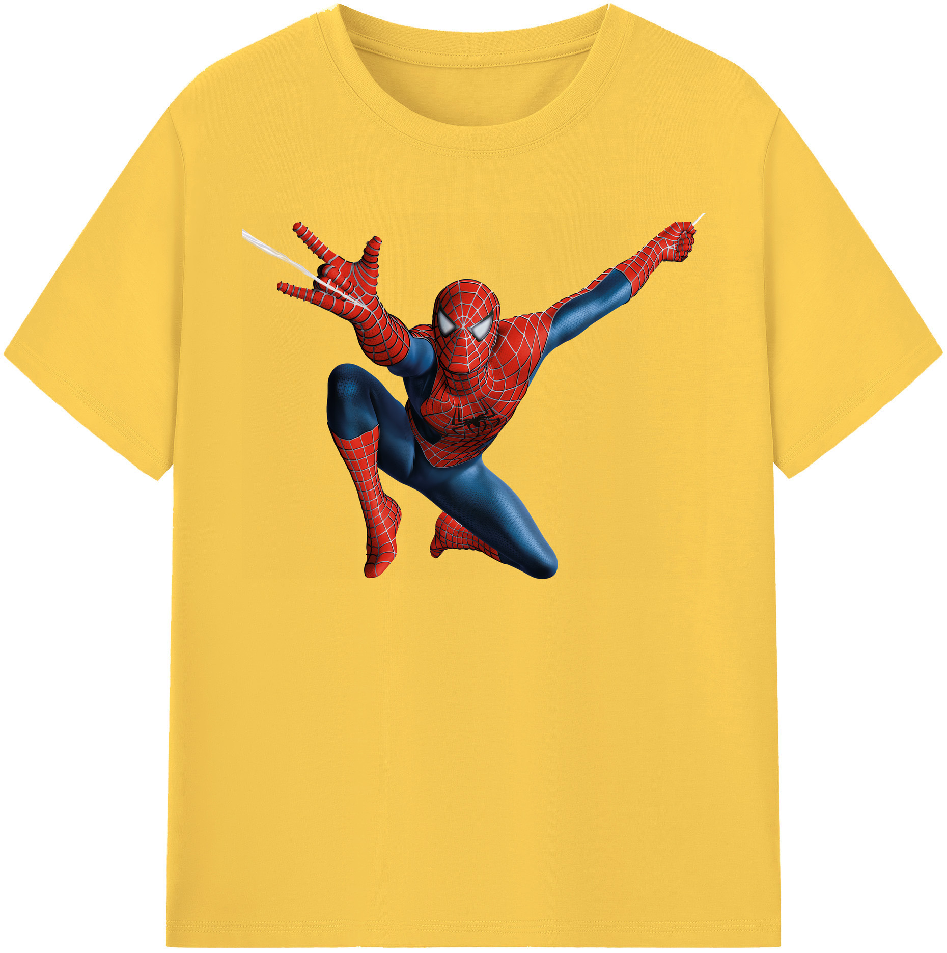 （画像用） Spider Man スパイダーマン 綿100％半袖Tシャツ（フロントプリント）