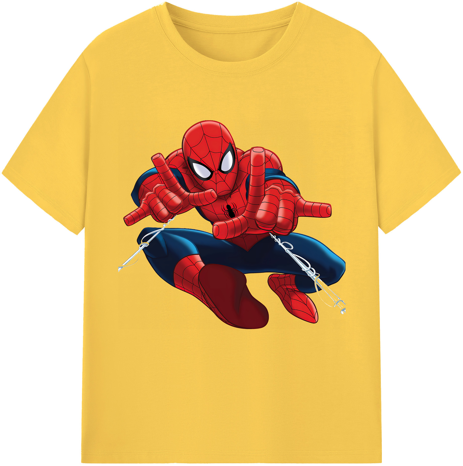 （画像用） Spider Man スパイダーマン 綿100％半袖Tシャツ（フロントプリント）
