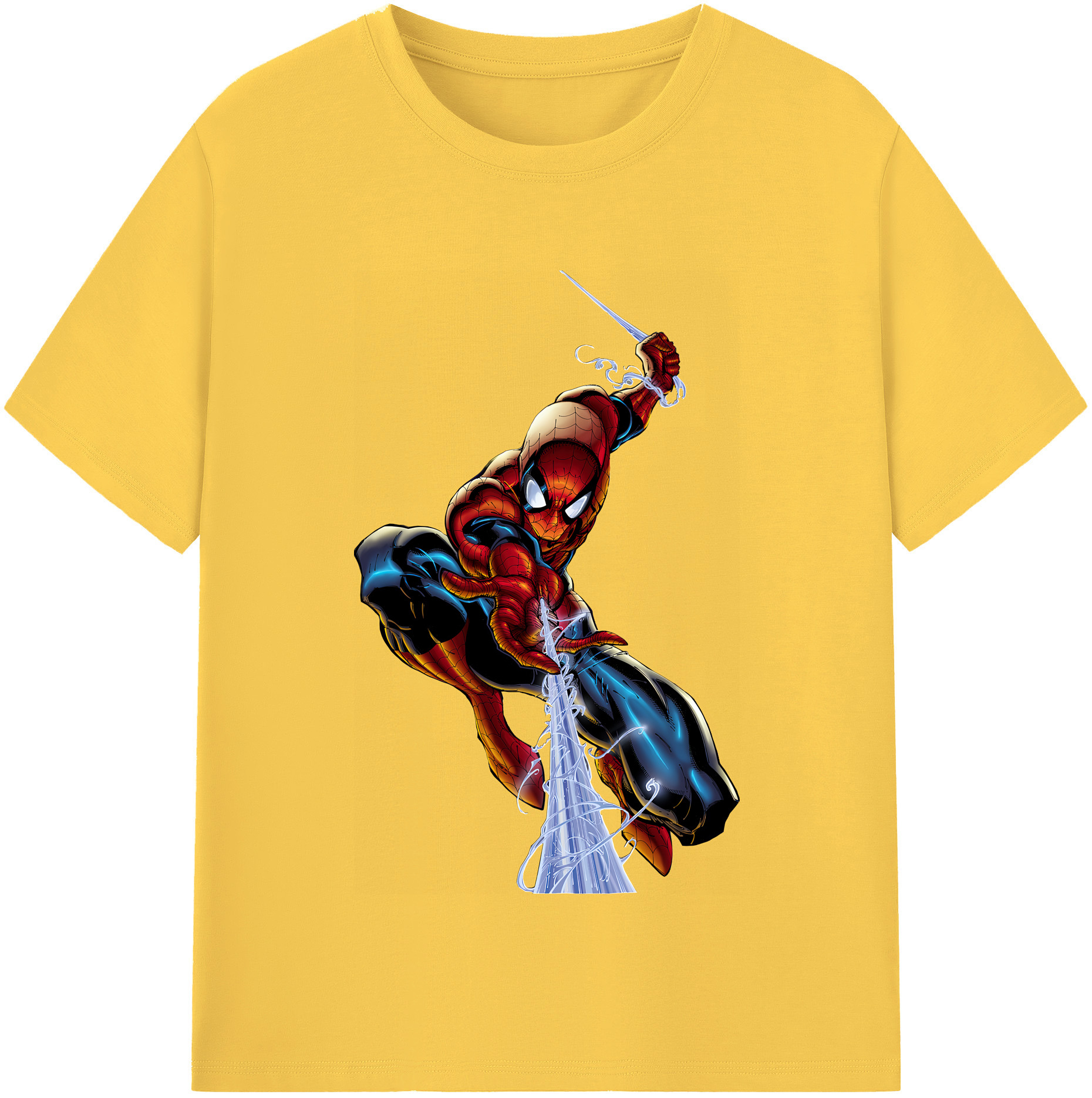 （画像用） Spider Man スパイダーマン 綿100％半袖Tシャツ（フロントプリント）
