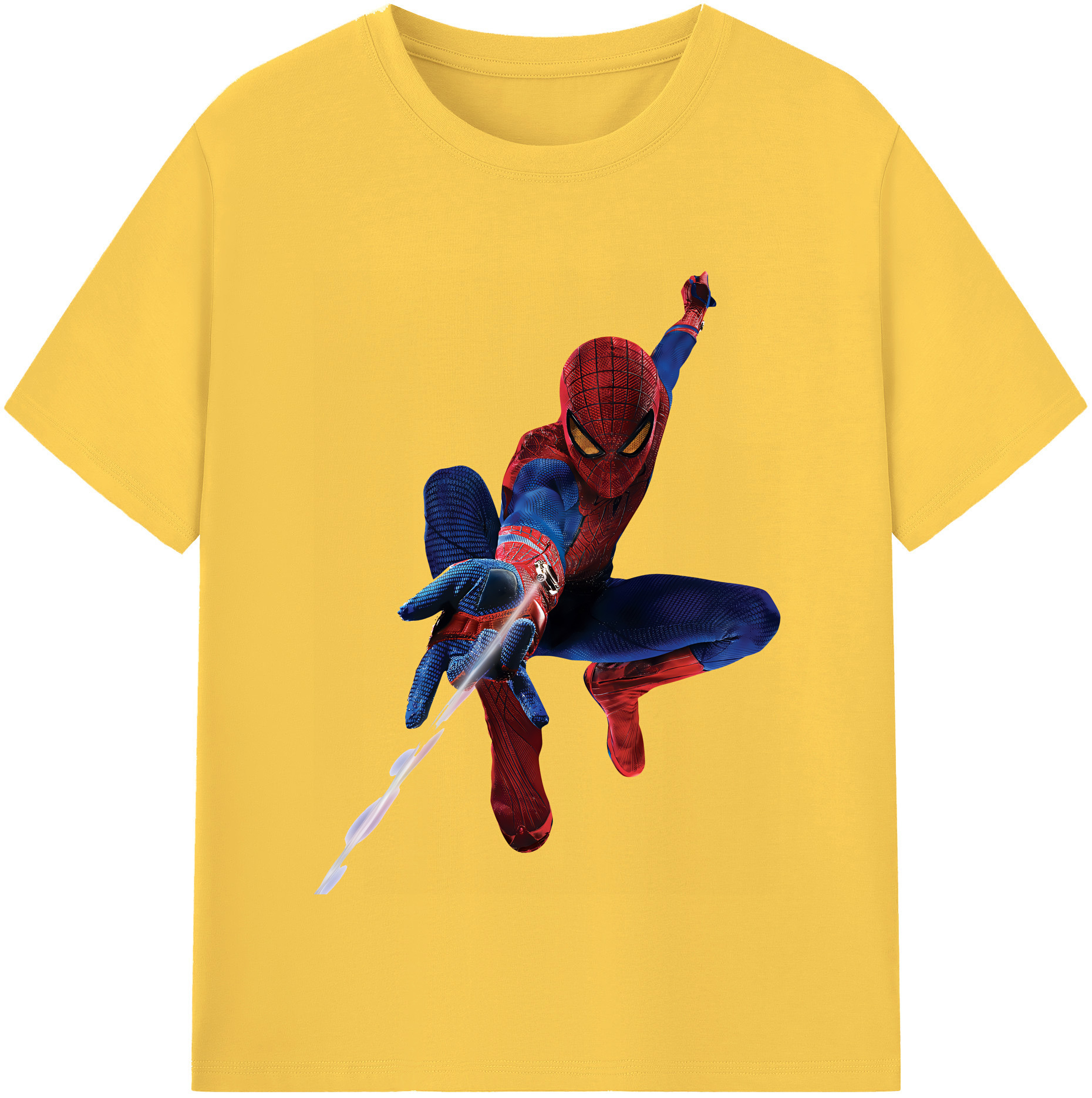 （画像用） Spider Man スパイダーマン 綿100％半袖Tシャツ（フロントプリント）