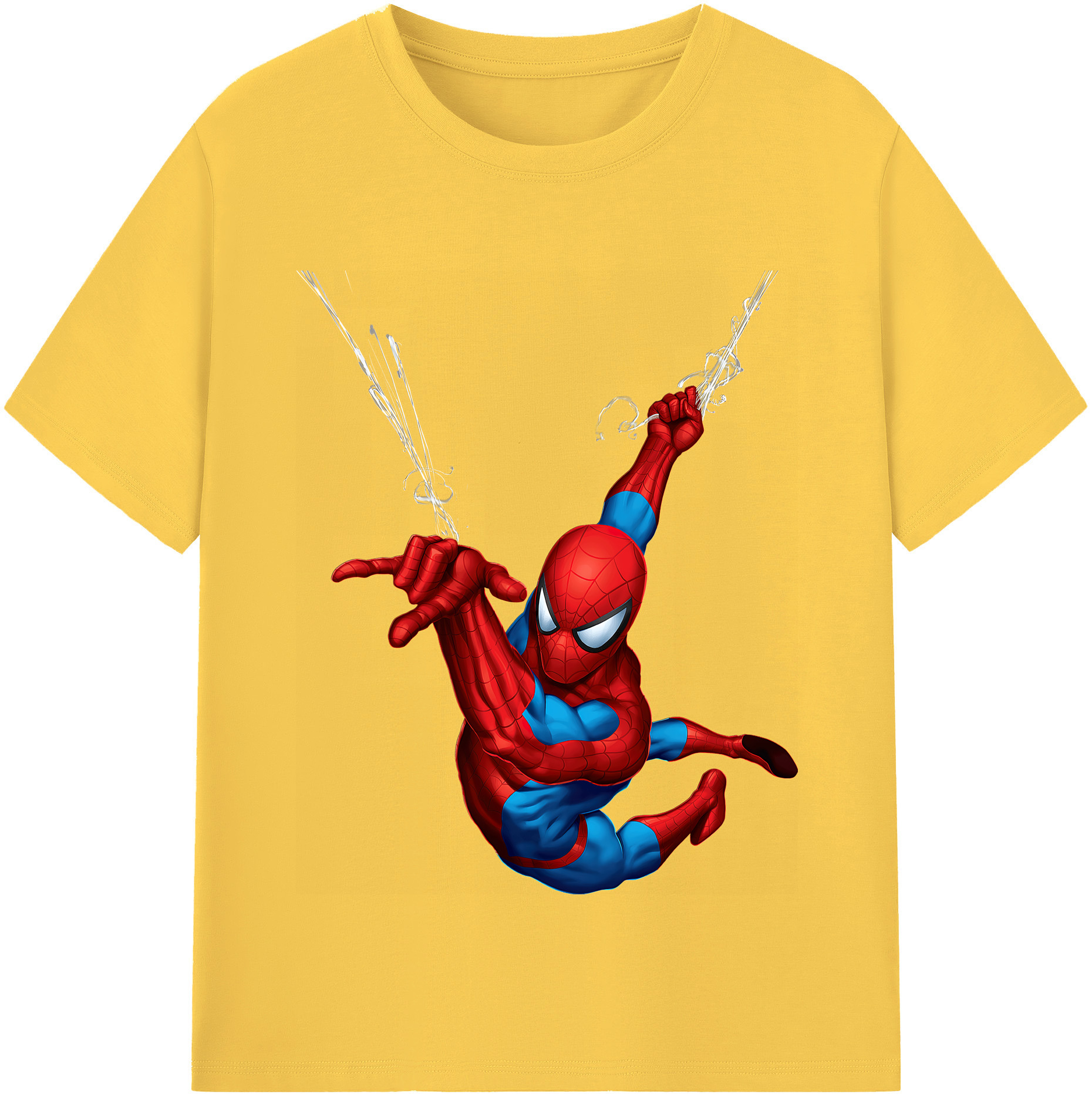 （画像用） Spider Man スパイダーマン 綿100％半袖Tシャツ（フロントプリント）