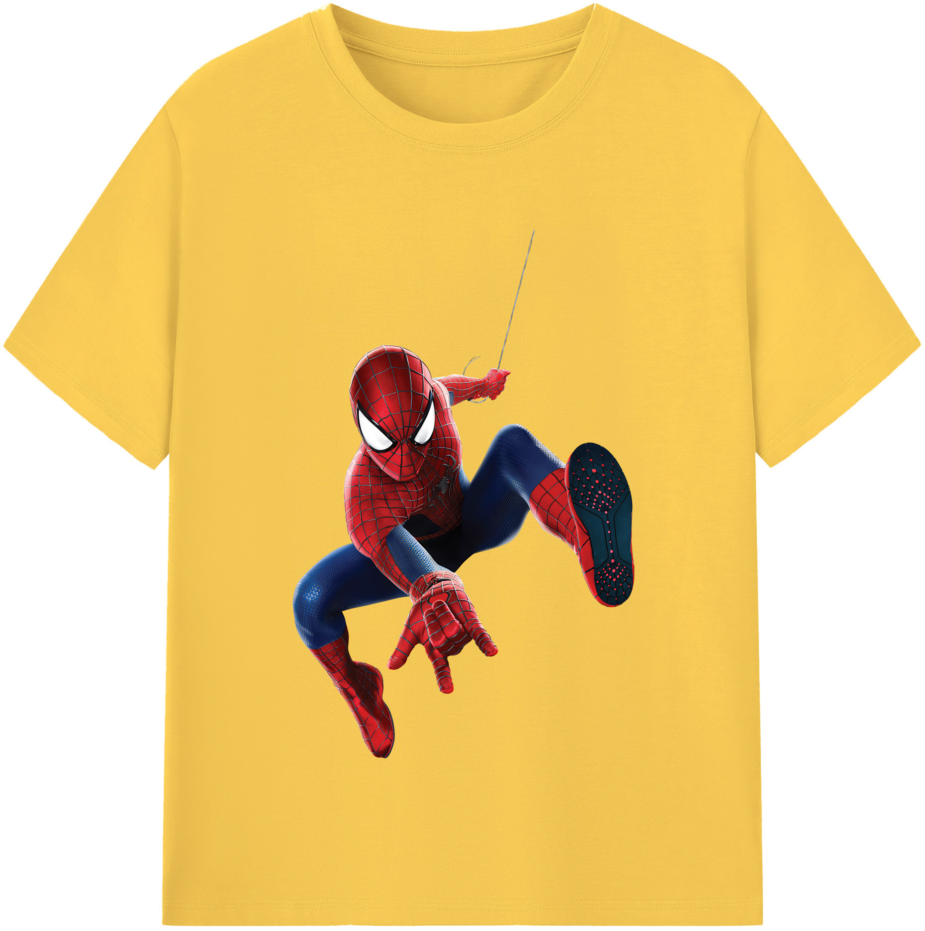Spider Man スパイダーマン 綿100％半袖Tシャツ（フロントプリント）