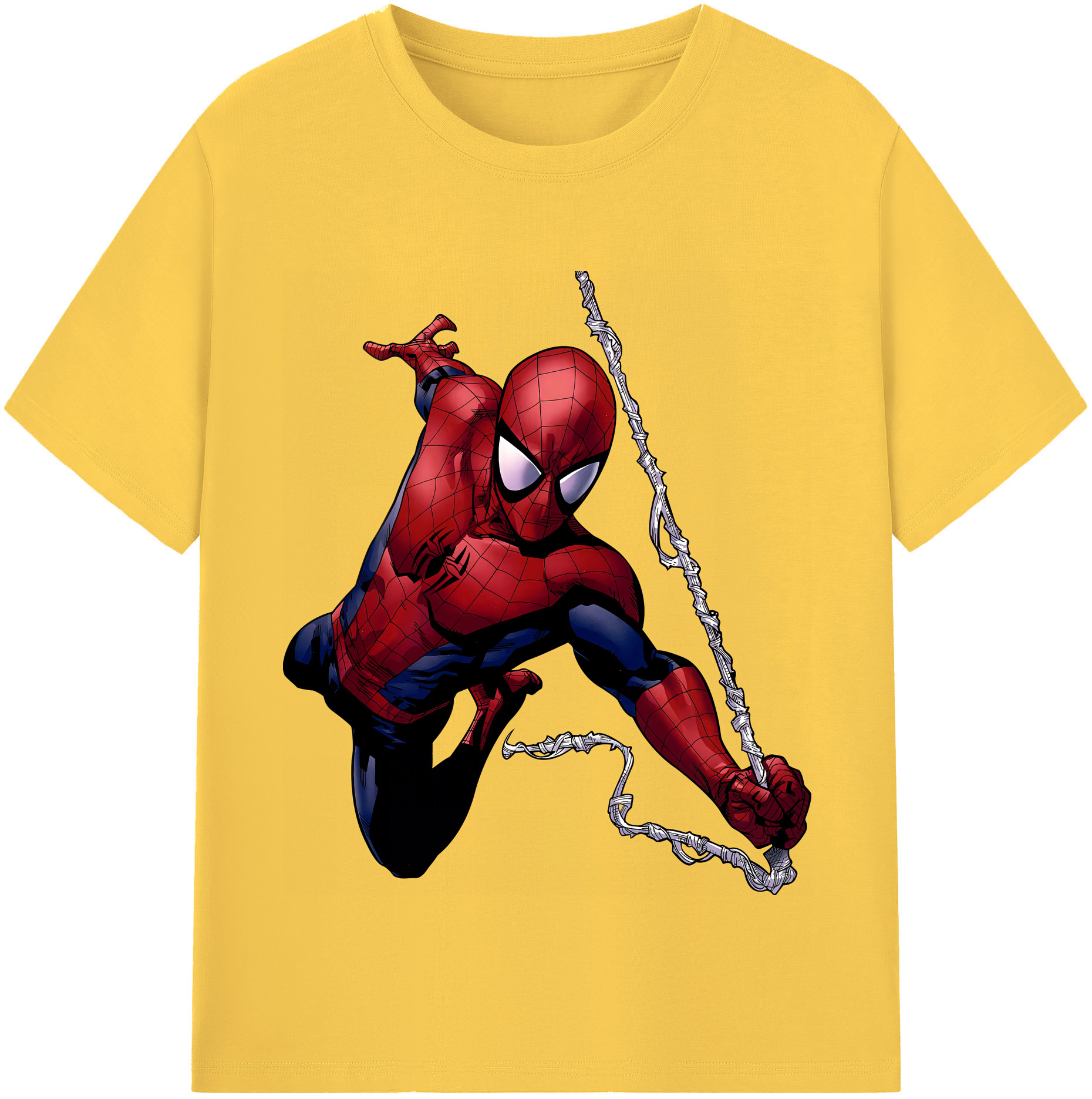 （画像用） Spider Man スパイダーマン 綿100％半袖Tシャツ（フロントプリント）