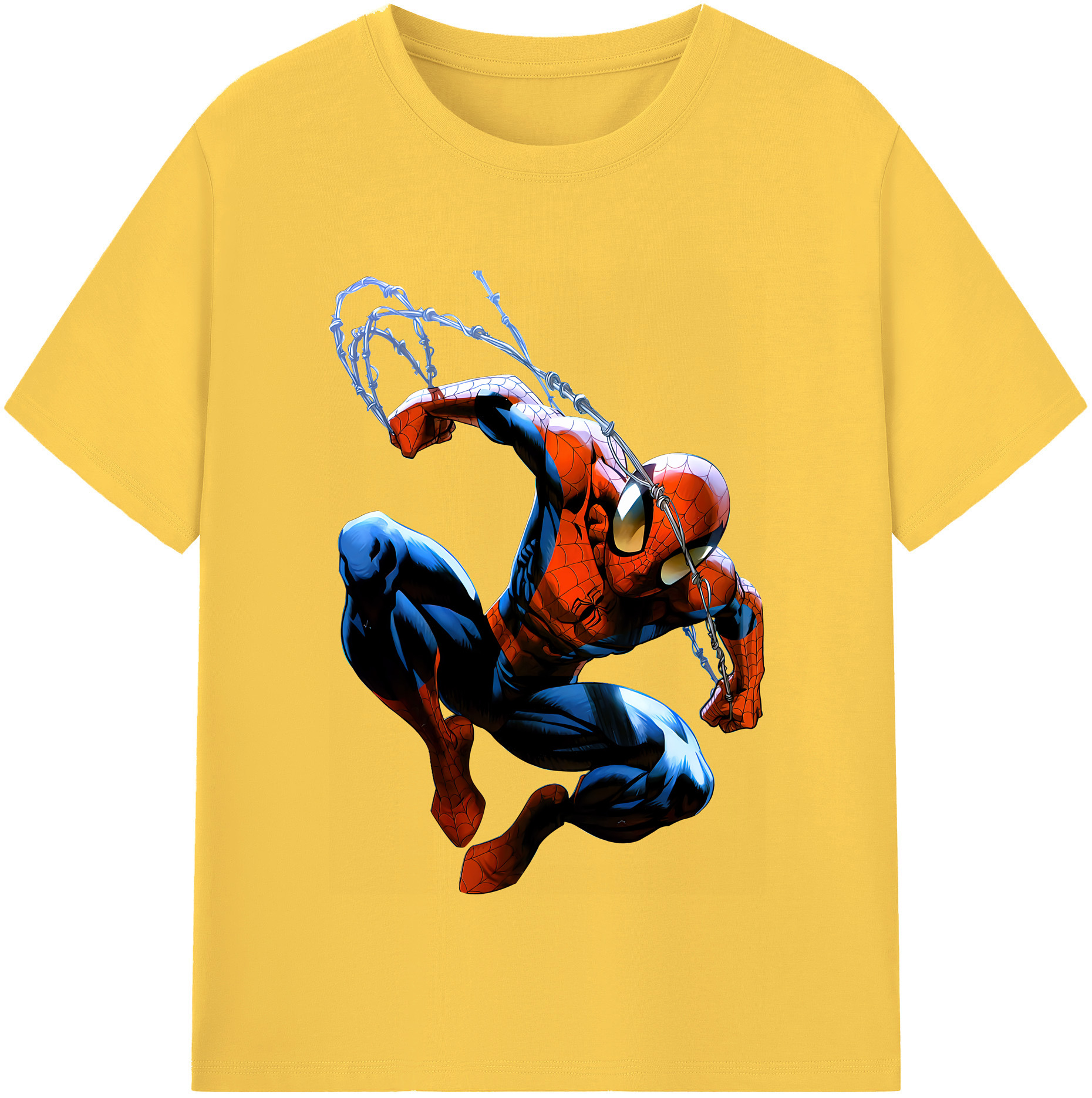 （画像用） Spider Man スパイダーマン 綿100％半袖Tシャツ（フロントプリント）