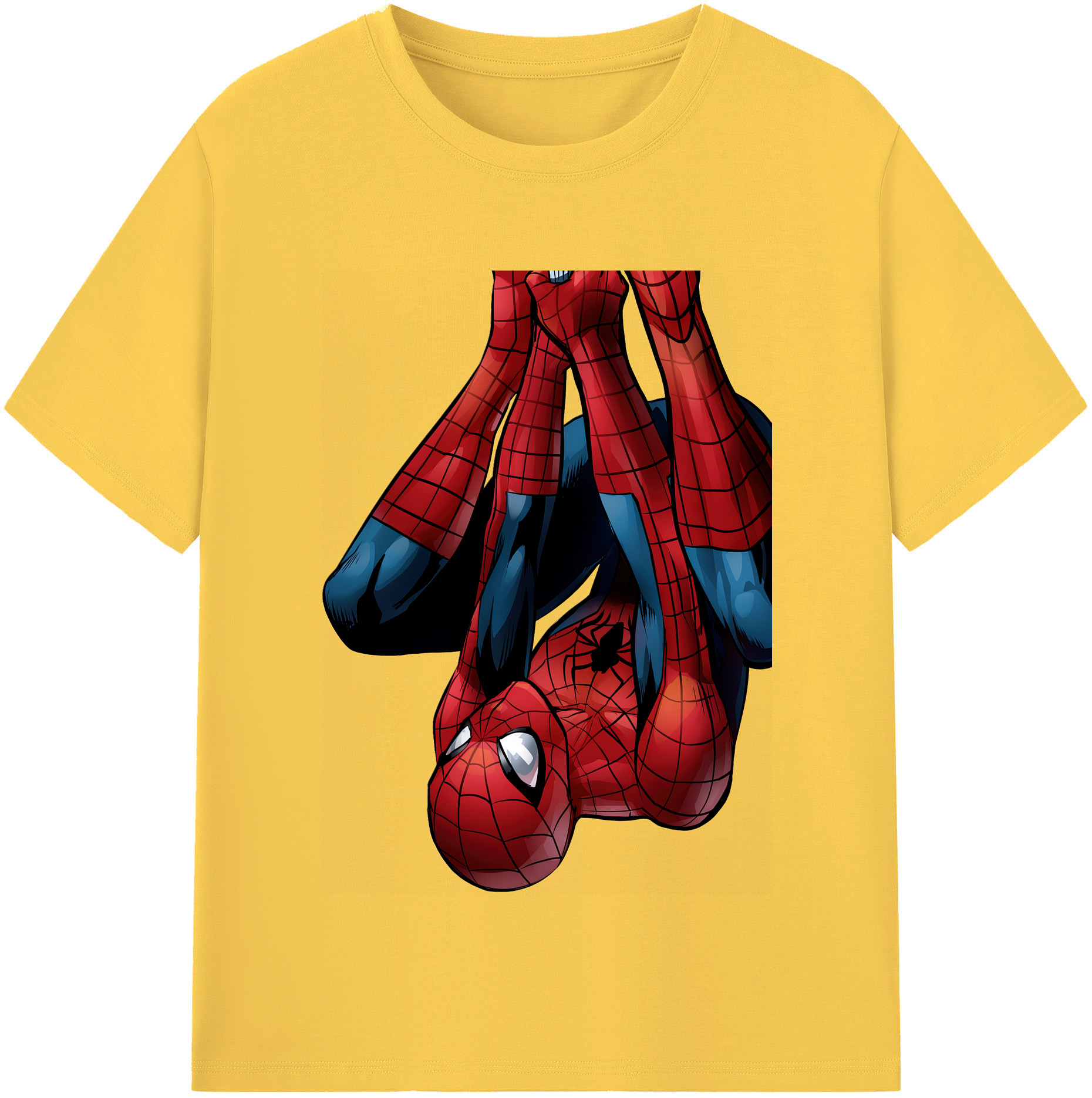 （画像用） Spider Man スパイダーマン 綿100％半袖Tシャツ（フロントプリント）