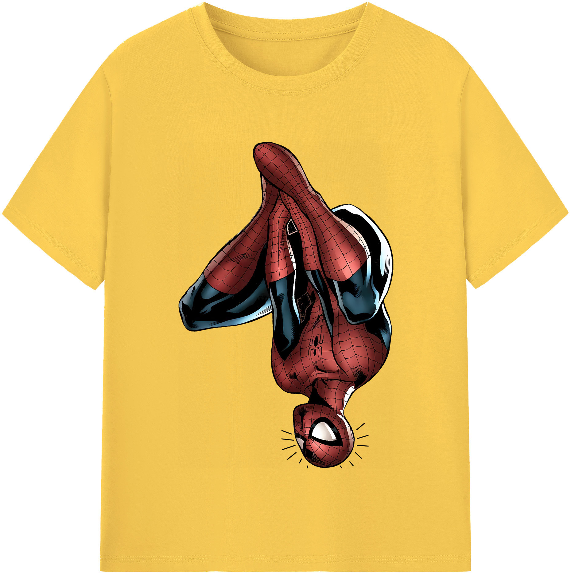（画像用） Spider Man スパイダーマン 綿100％半袖Tシャツ（フロントプリント）