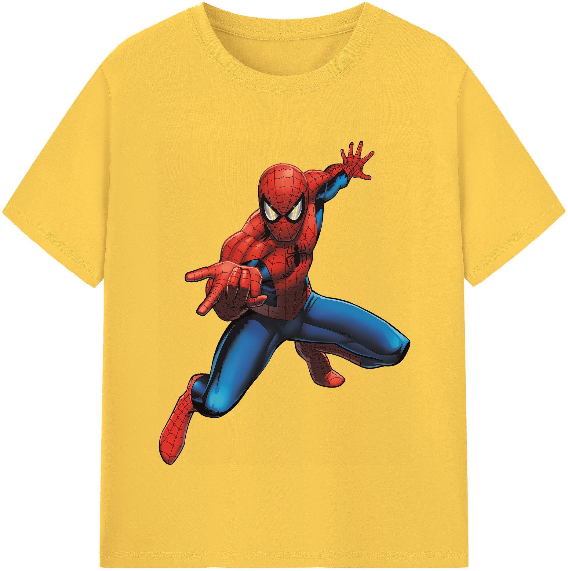 （画像用） Spider Man スパイダーマン 綿100％半袖Tシャツ（フロントプリント）