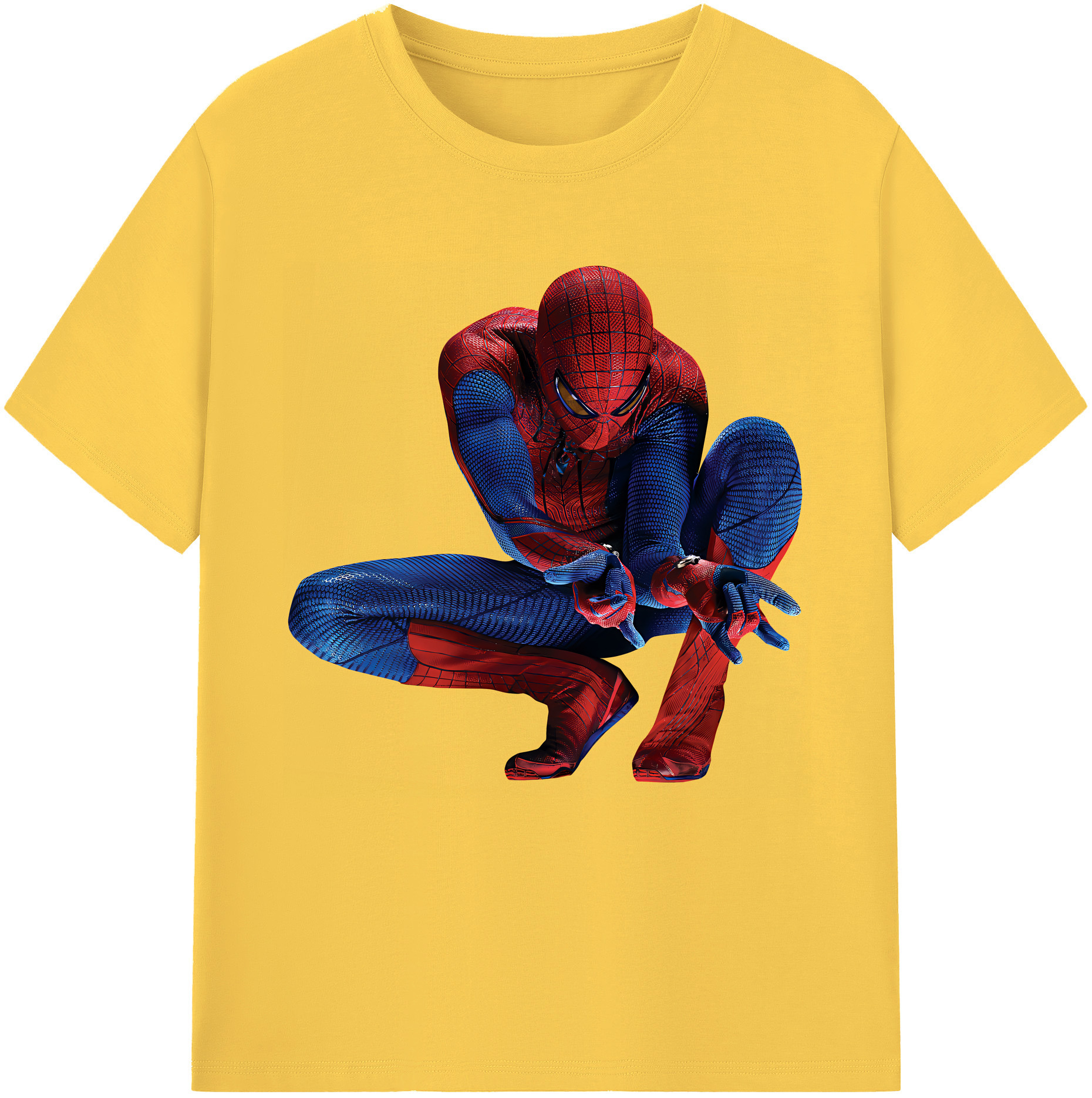 （画像用） Spider Man スパイダーマン 綿100％半袖Tシャツ（フロントプリント）
