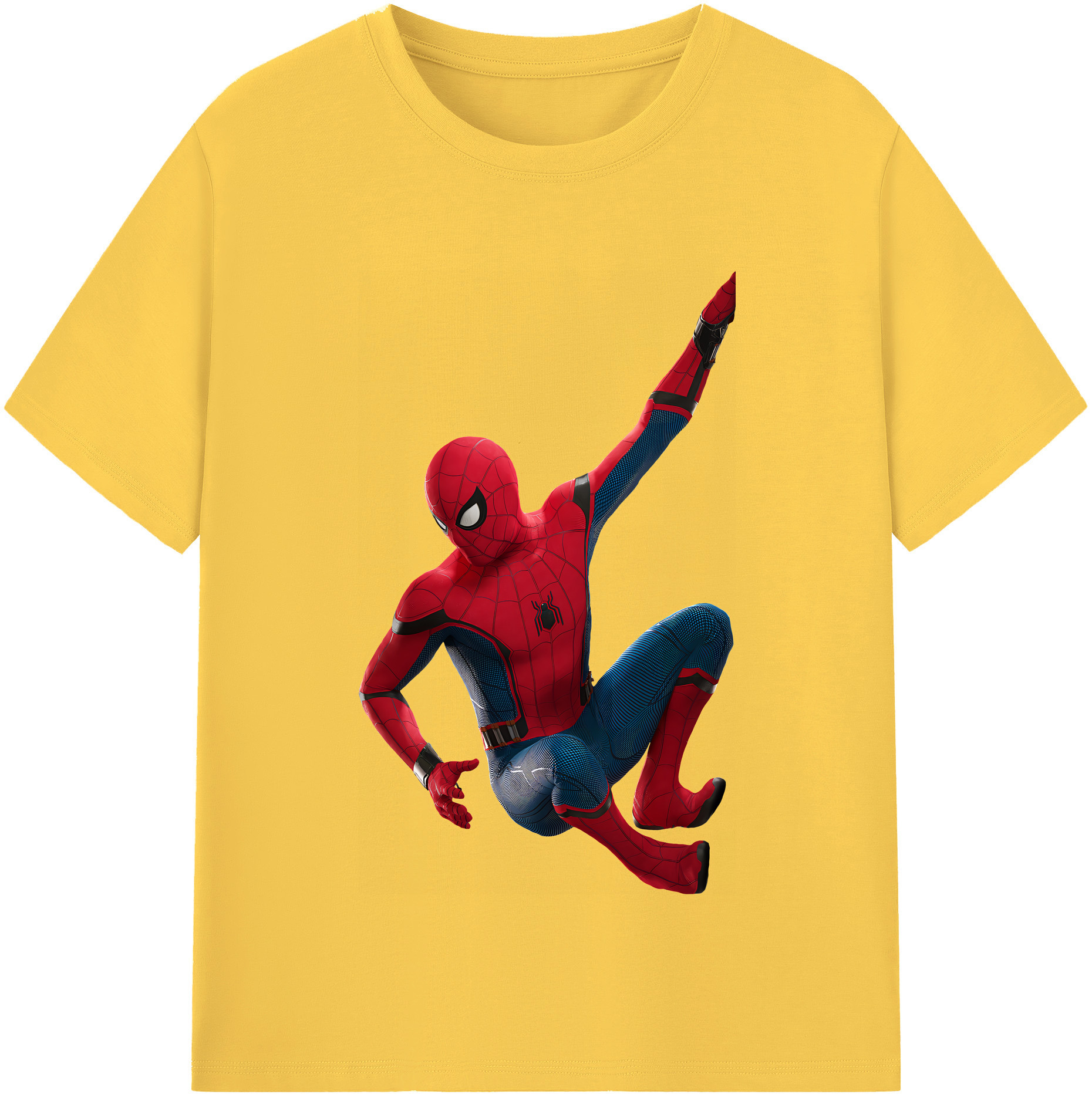 （画像用） Spider Man スパイダーマン 綿100％半袖Tシャツ（フロントプリント）