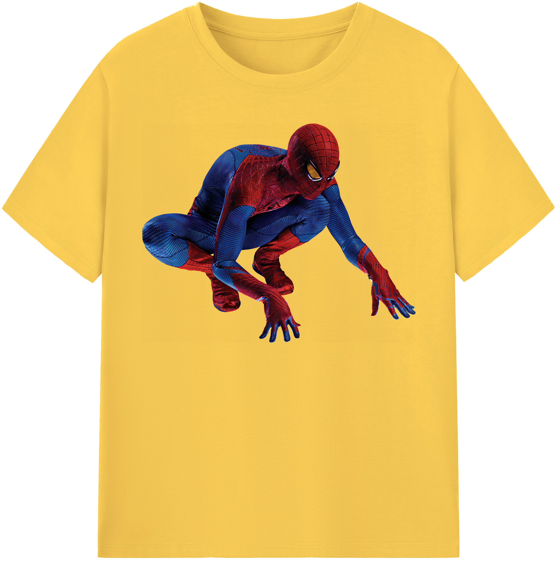 （画像用） Spider Man スパイダーマン 綿100％半袖Tシャツ（フロントプリント）