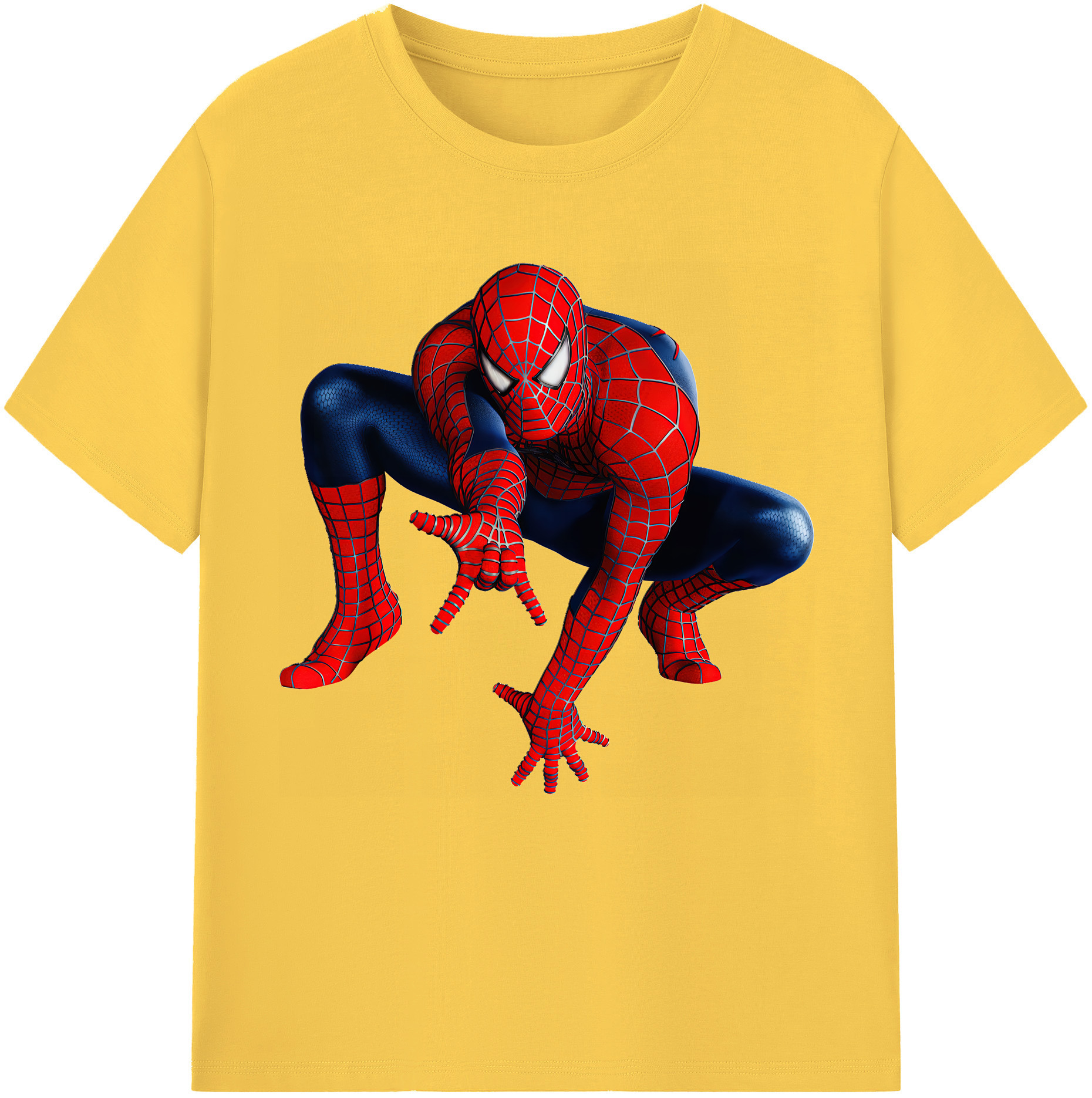 （画像用） Spider Man スパイダーマン 綿100％半袖Tシャツ（フロントプリント）