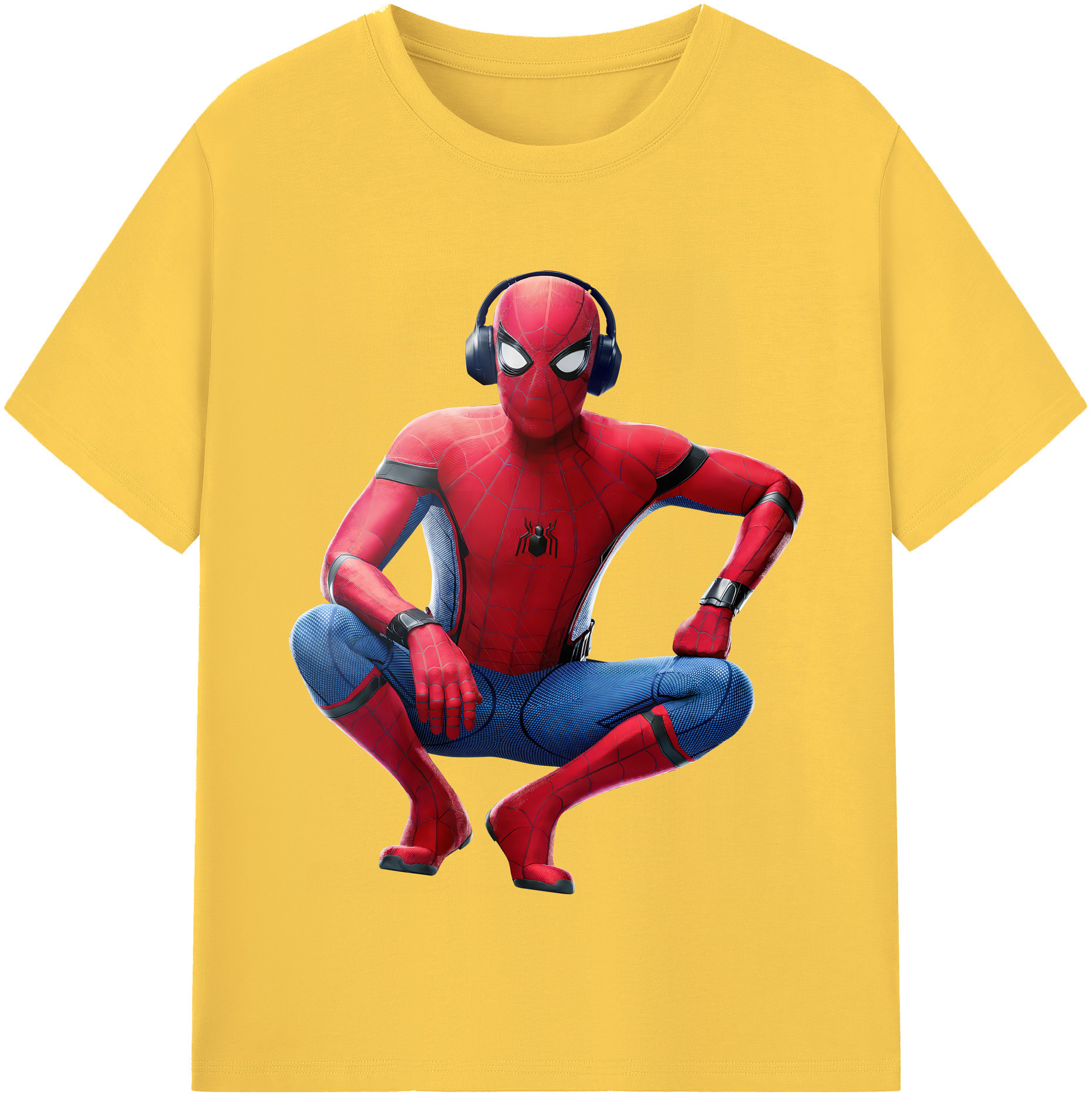 （画像用） Spider Man スパイダーマン 綿100％半袖Tシャツ（フロントプリント）