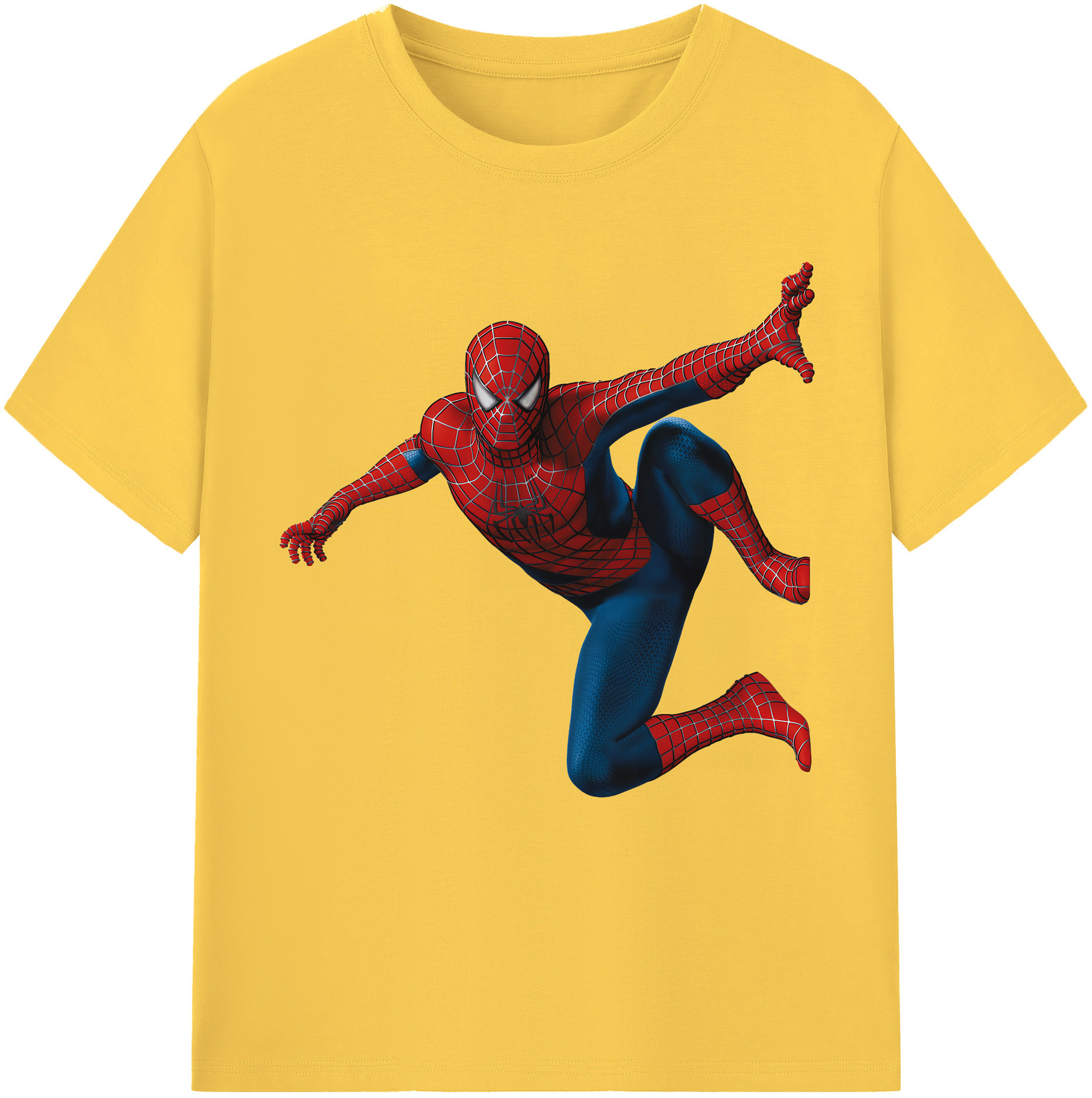 （画像用） Spider Man スパイダーマン 綿100％半袖Tシャツ（フロントプリント）