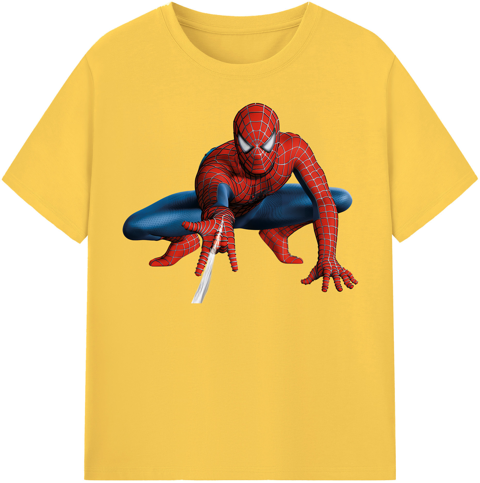 （画像用） Spider Man スパイダーマン 綿100％半袖Tシャツ（フロントプリント）