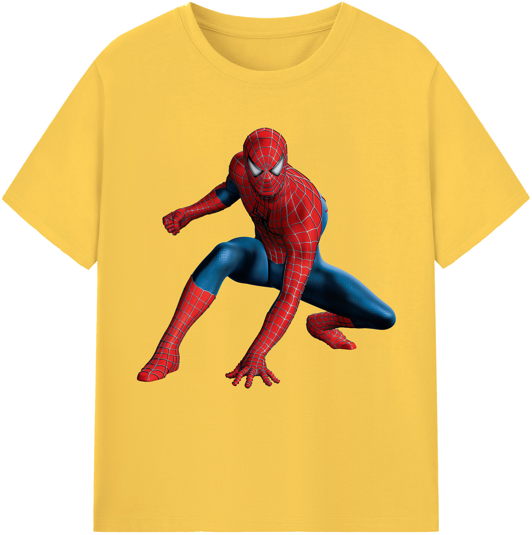 （画像用） Spider Man スパイダーマン 綿100％半袖Tシャツ（フロントプリント）