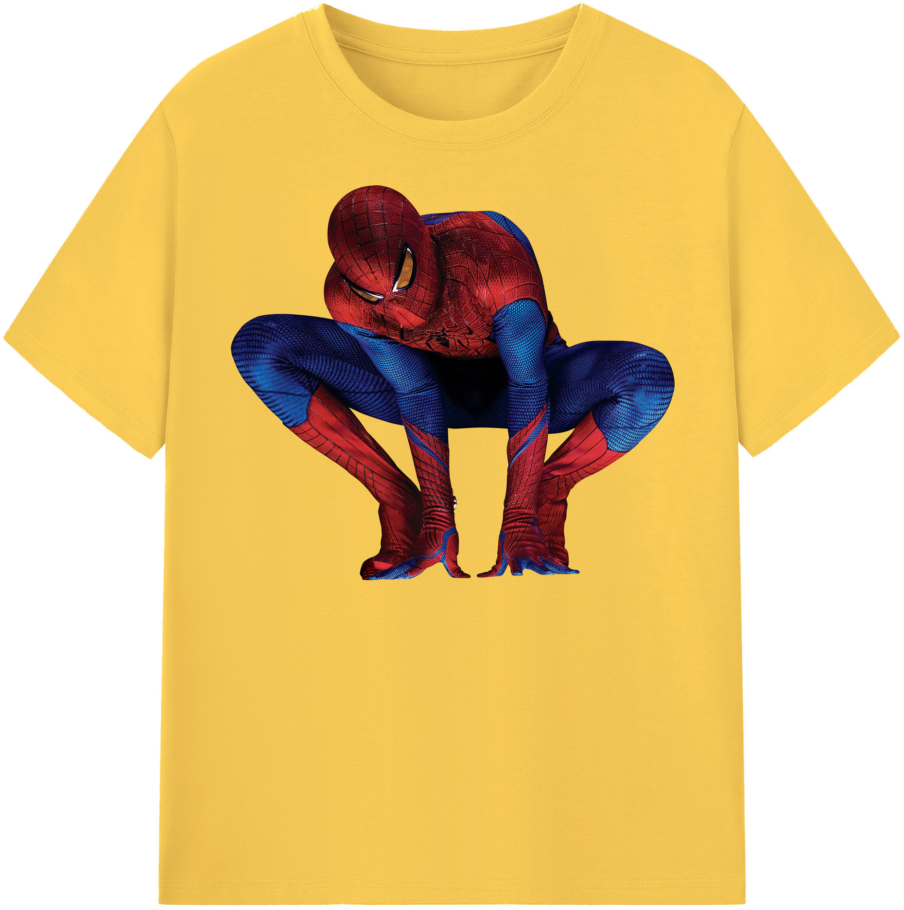 （画像用） Spider Man スパイダーマン 綿100％半袖Tシャツ（フロントプリント）