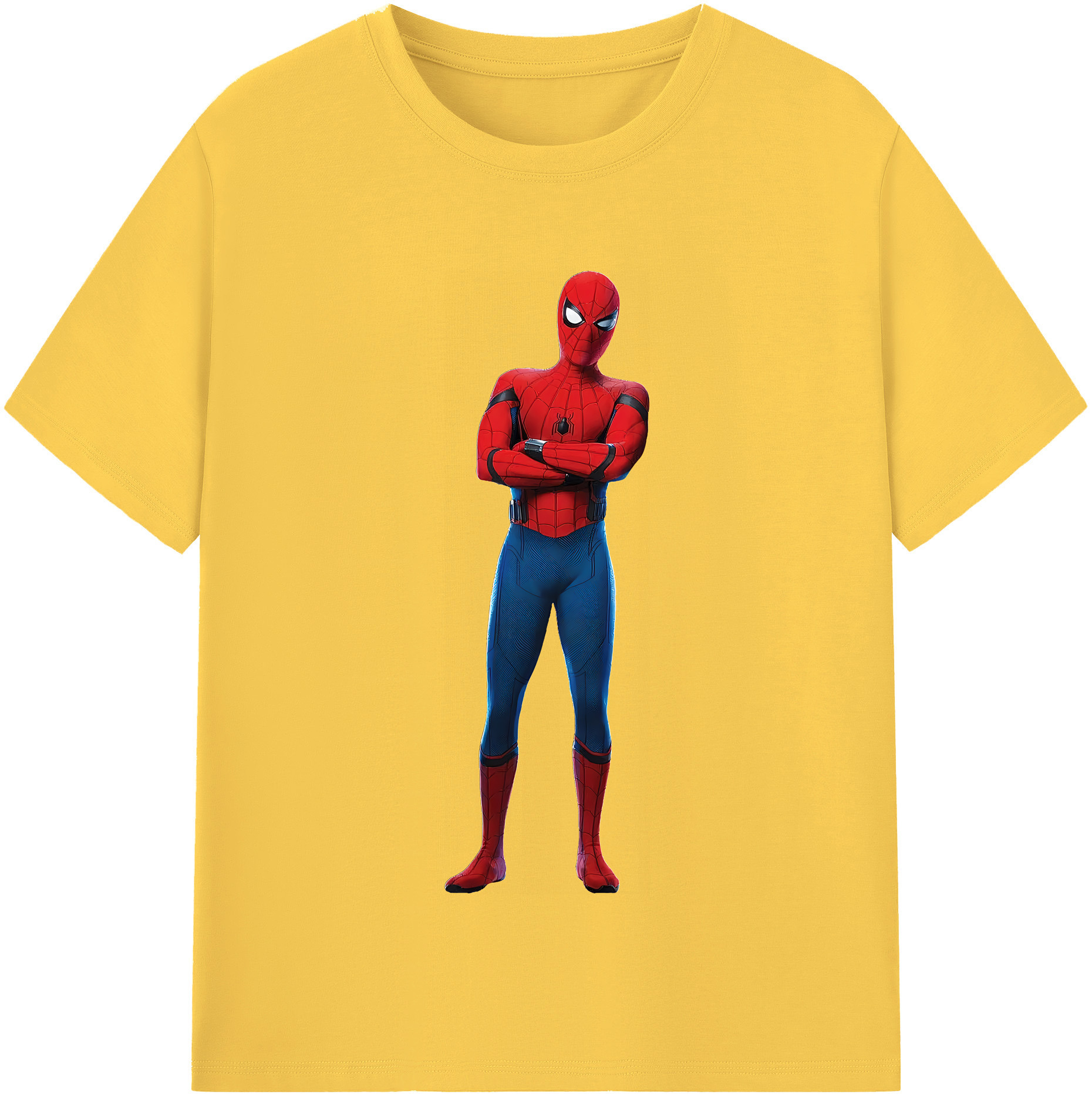 （画像用） Spider Man スパイダーマン 綿100％半袖Tシャツ（フロントプリント）