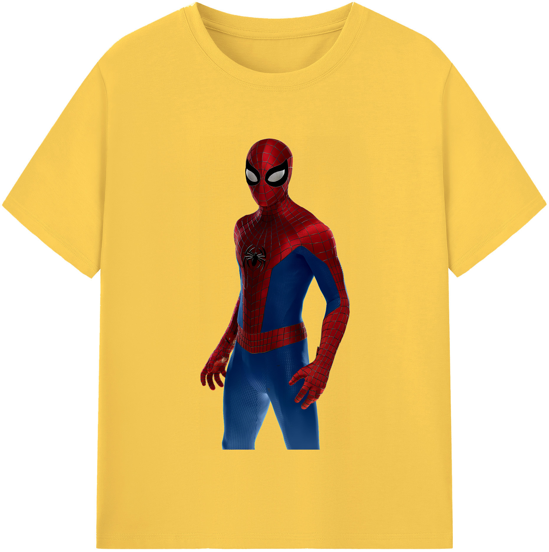 （画像用） Spider Man スパイダーマン 綿100％半袖Tシャツ（フロントプリント）