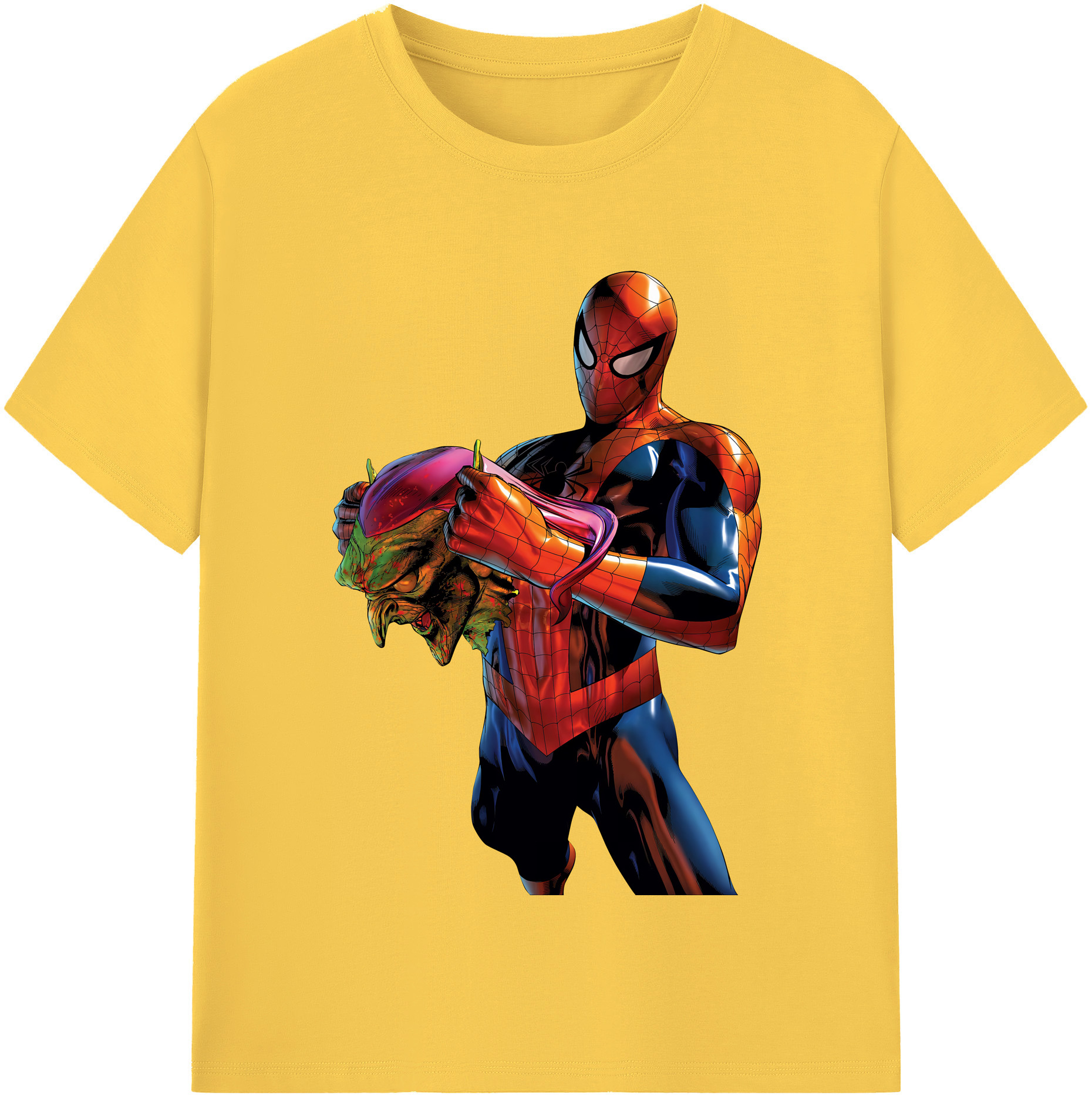 （画像用） Spider Man スパイダーマン 綿100％半袖Tシャツ（フロントプリント）