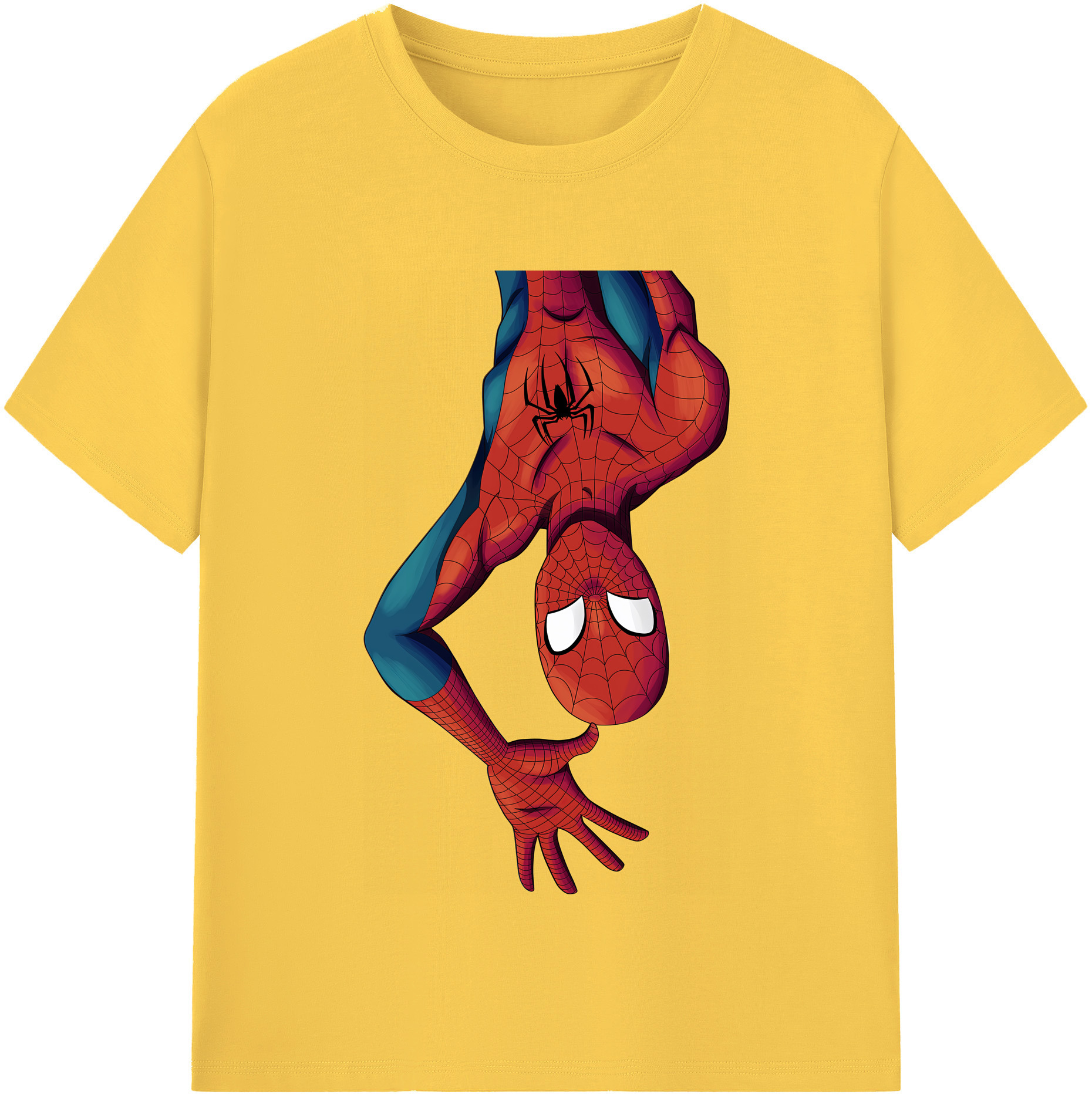 （画像用） Spider Man スパイダーマン 綿100％半袖Tシャツ（フロントプリント）