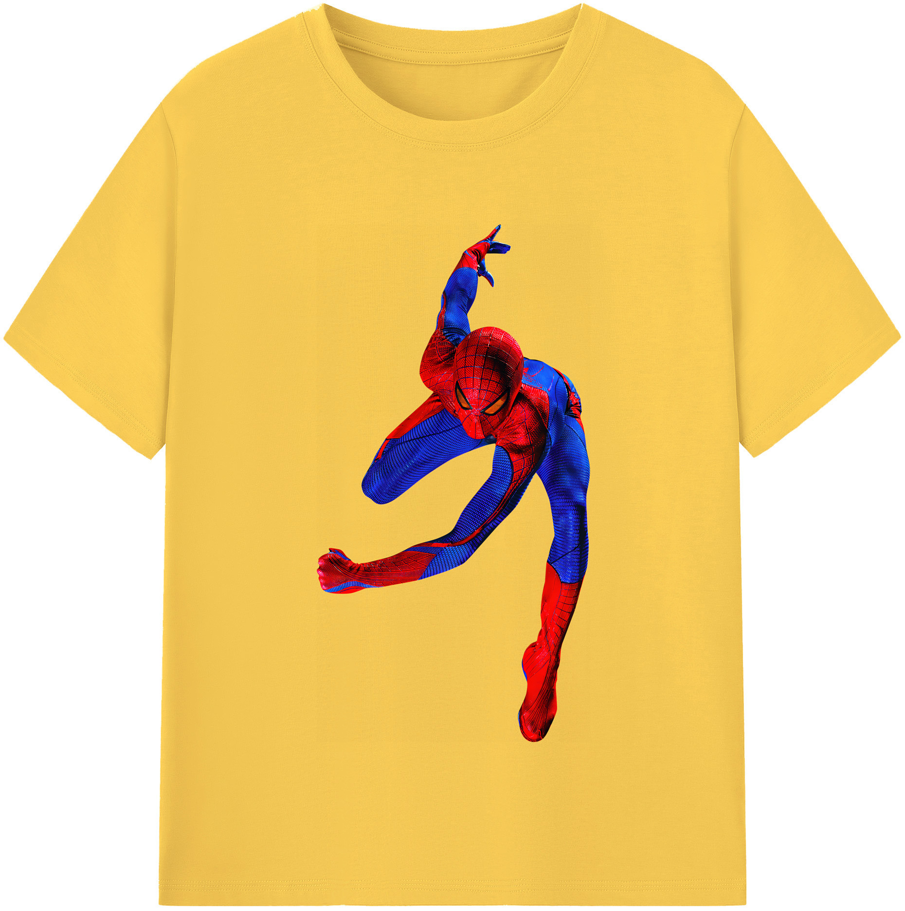 （画像用） Spider Man スパイダーマン 綿100％半袖Tシャツ（フロントプリント）